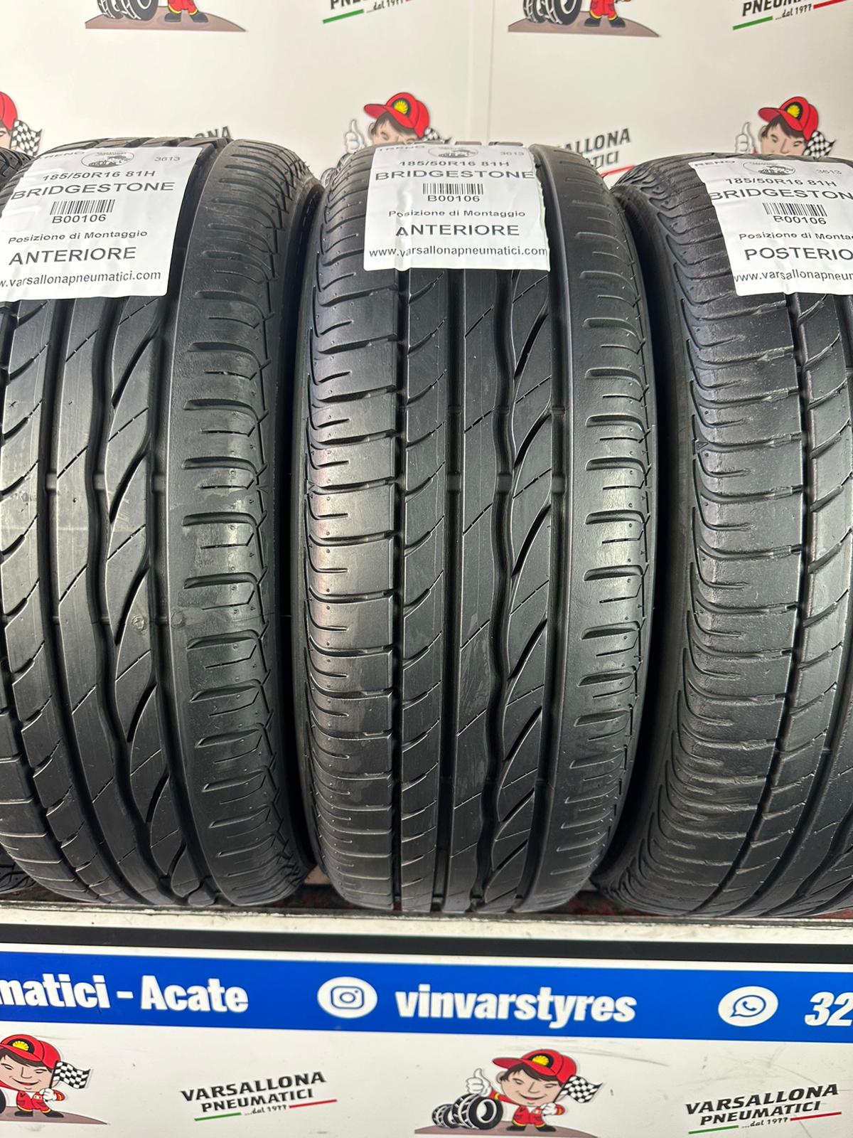 N.4 Pneumatici - 185/50R16 81H Bridgestone - Turanza ER300 - immagine 2