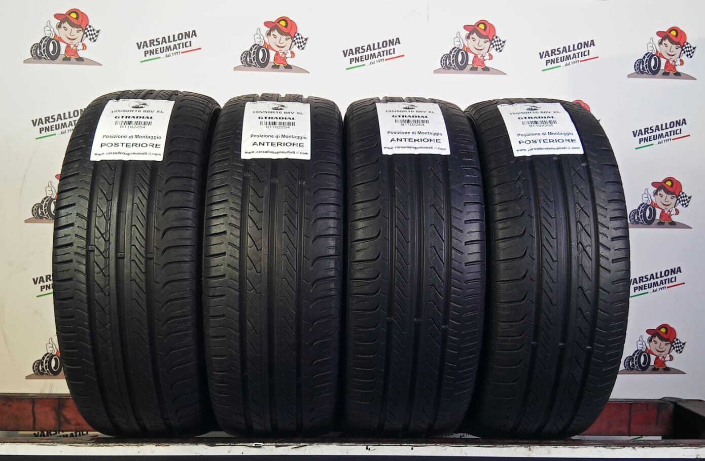 N.4 Pneumatici - 195/50R16 88V XL GT RADIAL - Champiro FE1
