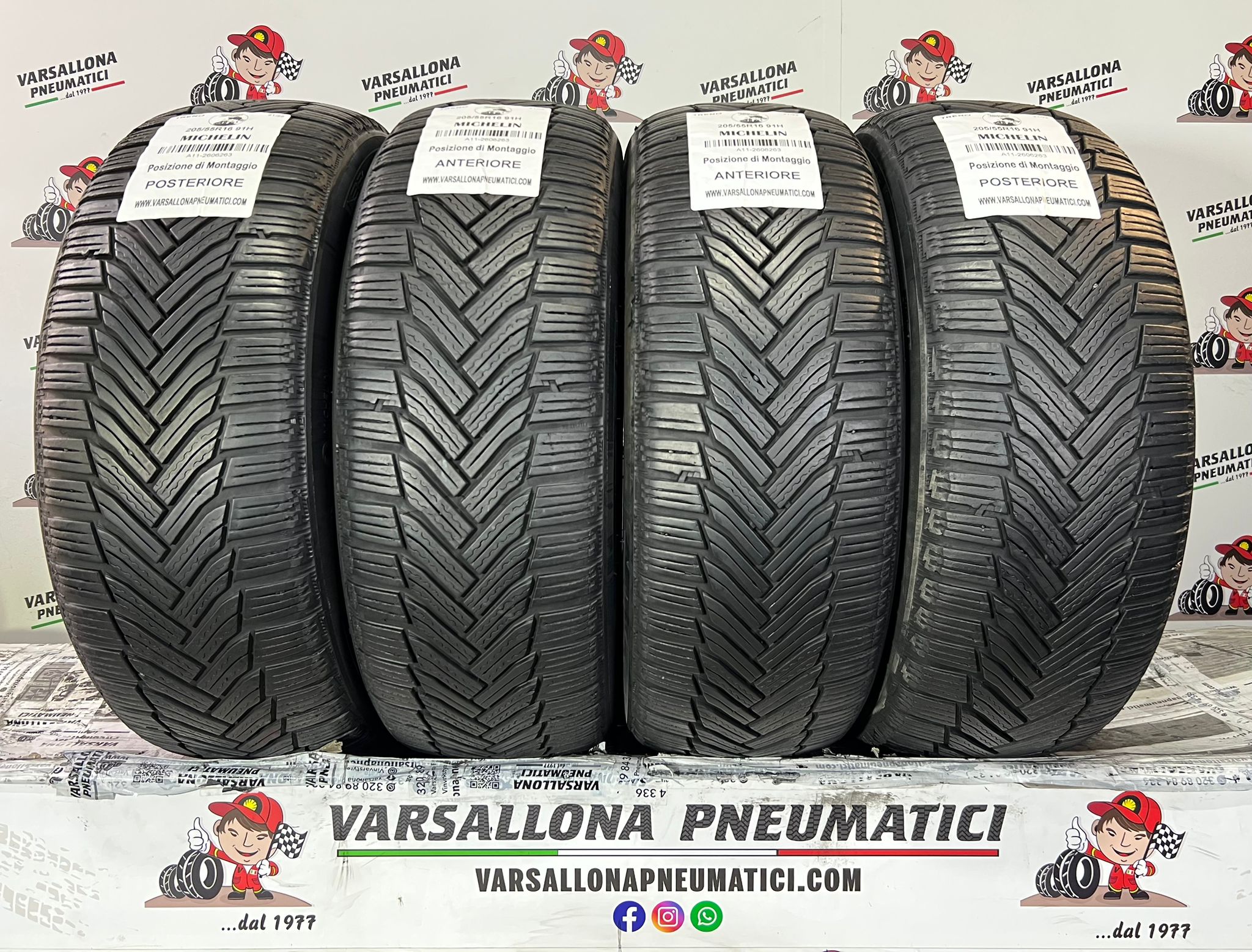 N.4 Pneumatici - 205/55R16 91H MICHELIN - Alpin 6