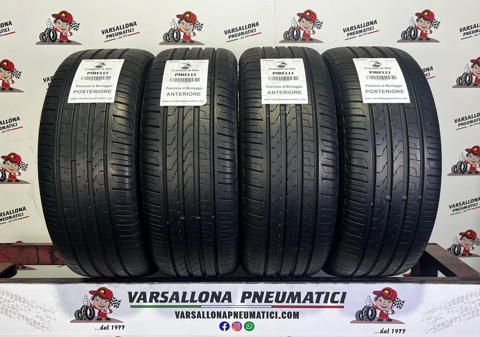 N.4 Pneumatici - 215/45R18 89V PIRELLI - Cinturato P7