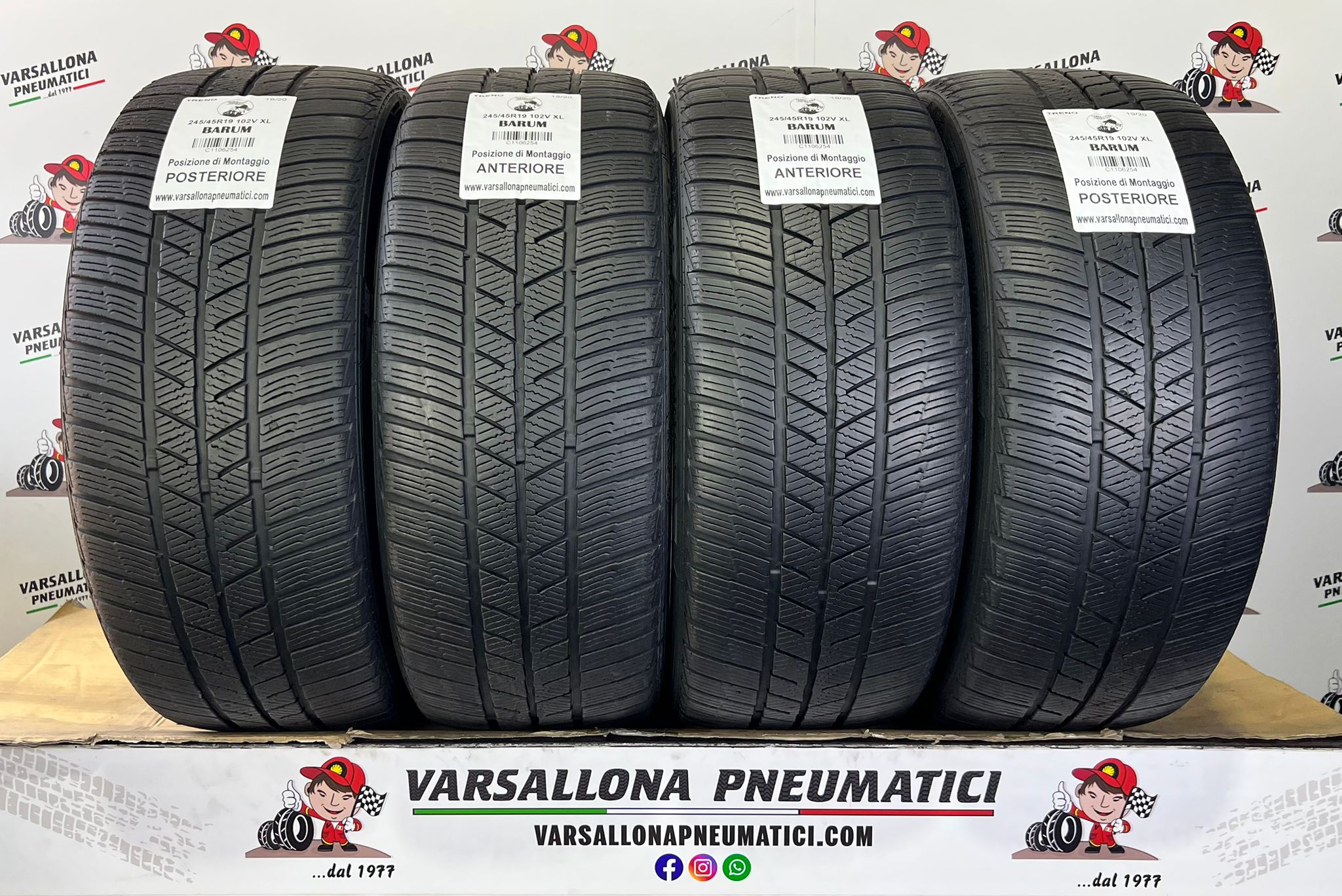 N.4 Pneumatici - 245/45R19 102V XL BARUM - Polaris 5