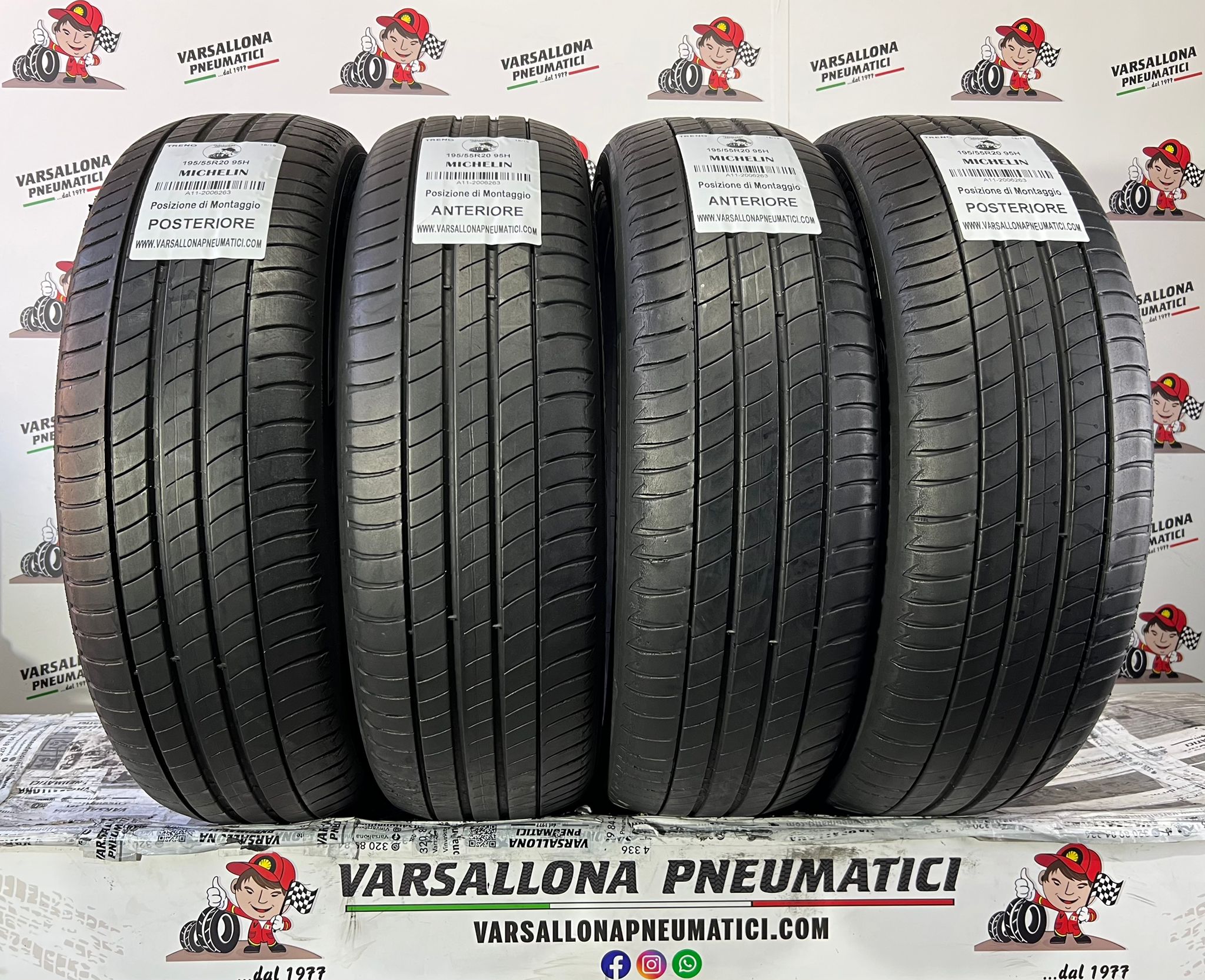 N.4 Pneumatici - 195/55R20 95H MICHELIN - Primacy 3