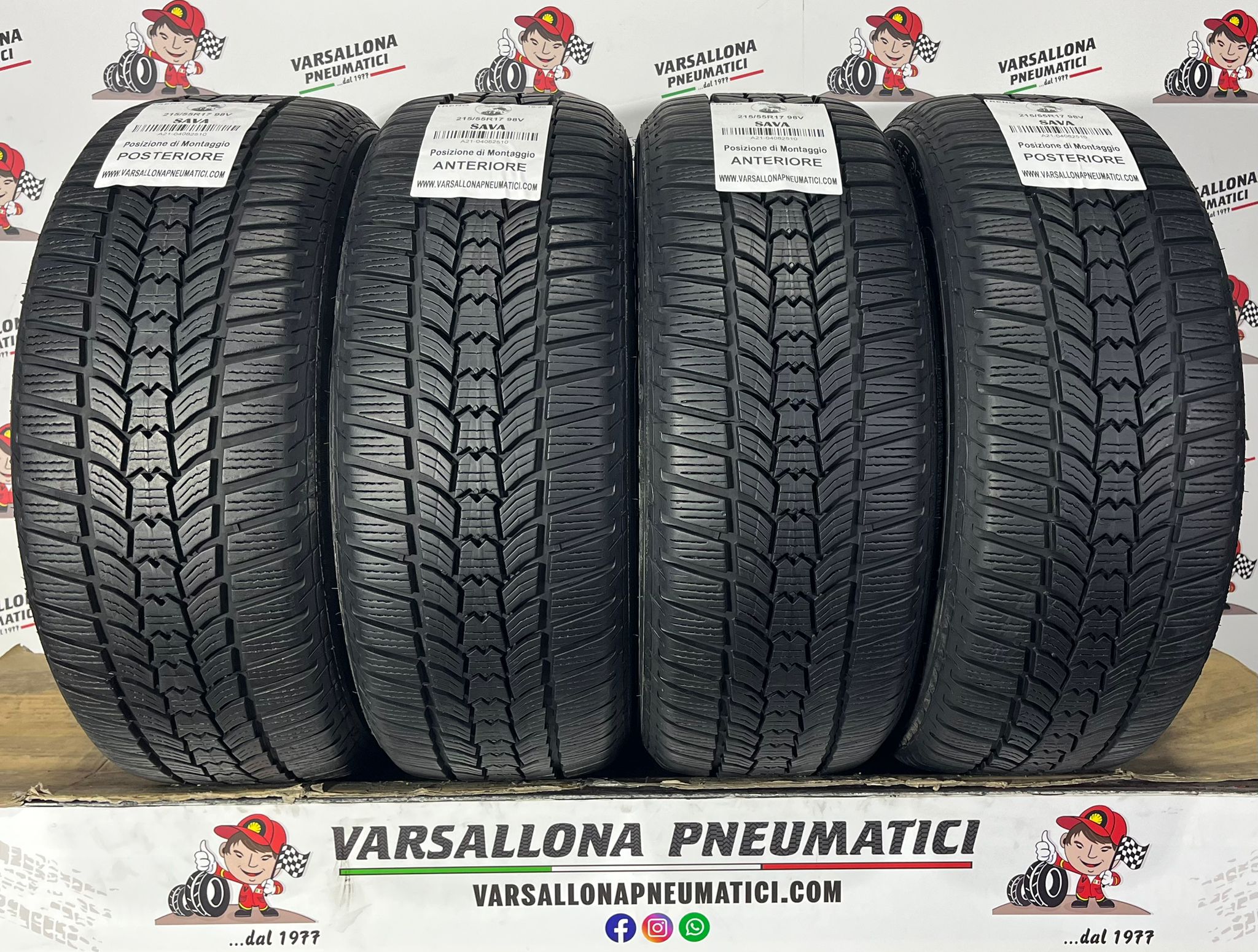N.4 Pneumatici - 215/55R17 98V XL SAVA - Eskimo HP2