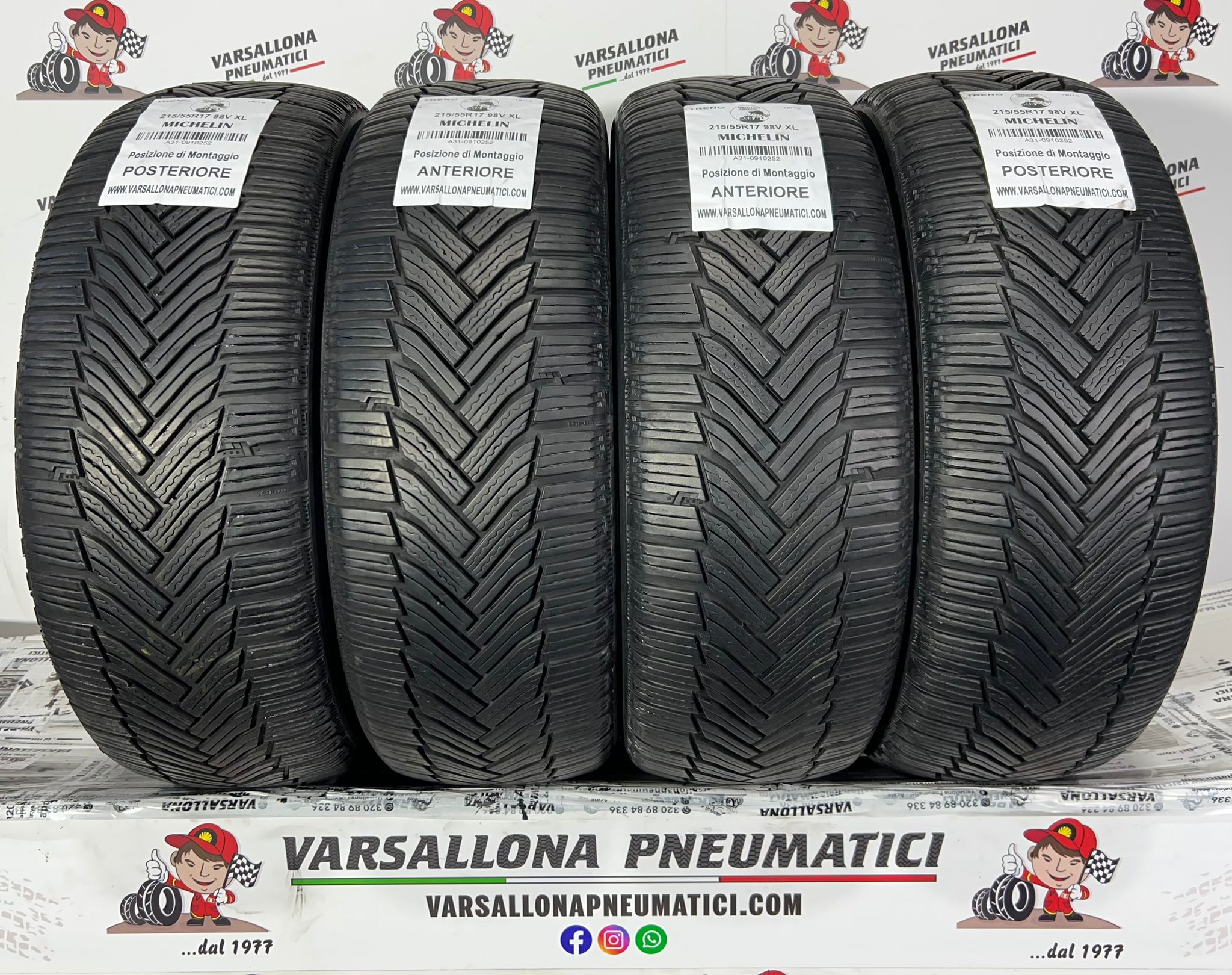 N.4 Pneumatici - 215/55R17 98V XL MICHELIN - Alpin 6