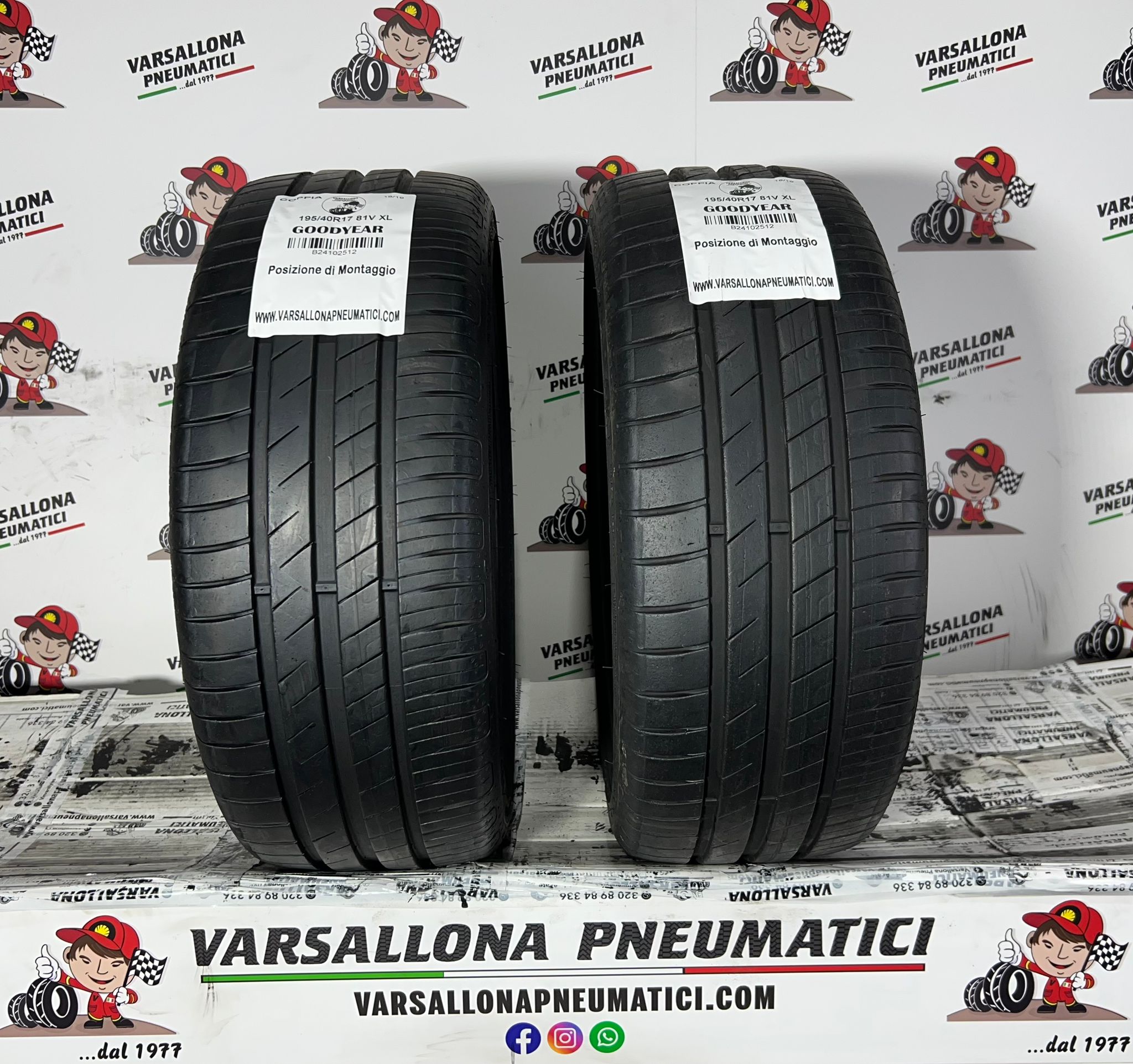 N.2 Pneumatici - 195/40R17 81V XL GOODYEAR - Efficient Grip performance