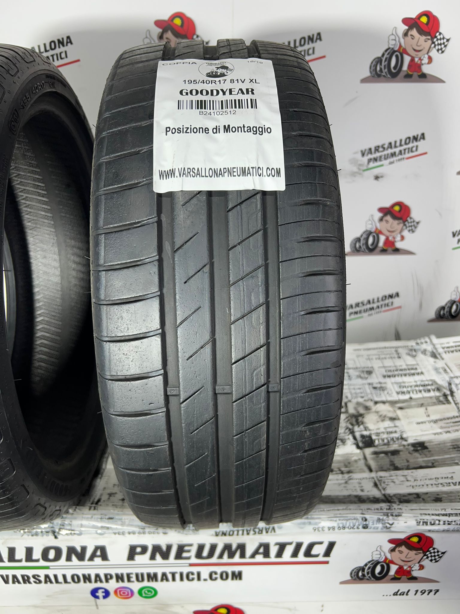 N.2 Pneumatici - 195/40R17 81V XL GOODYEAR - Efficient Grip performance - immagine 2