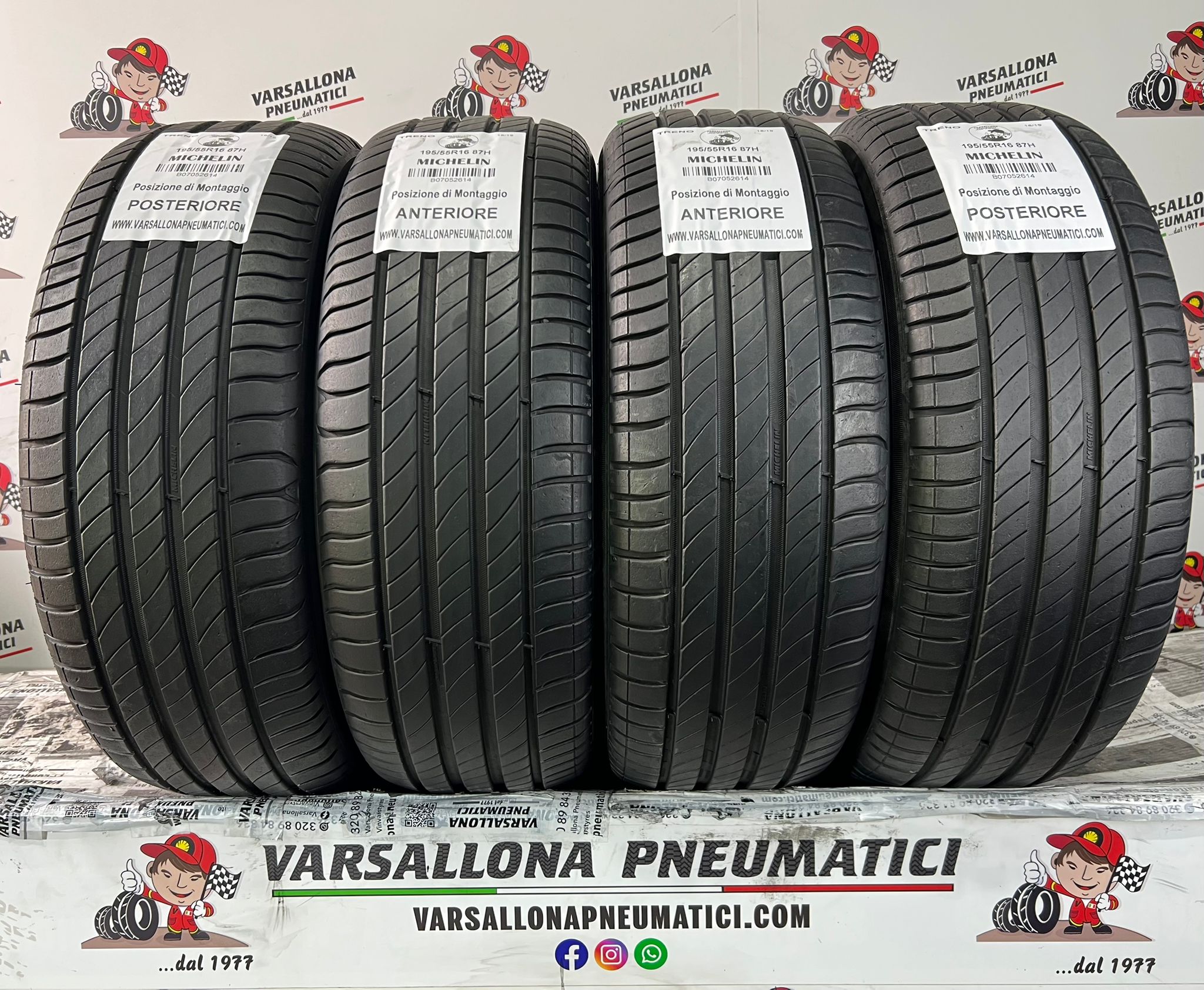 N.4 Pneumatici - 195/55R16 87H MICHELIN - Primacy 4