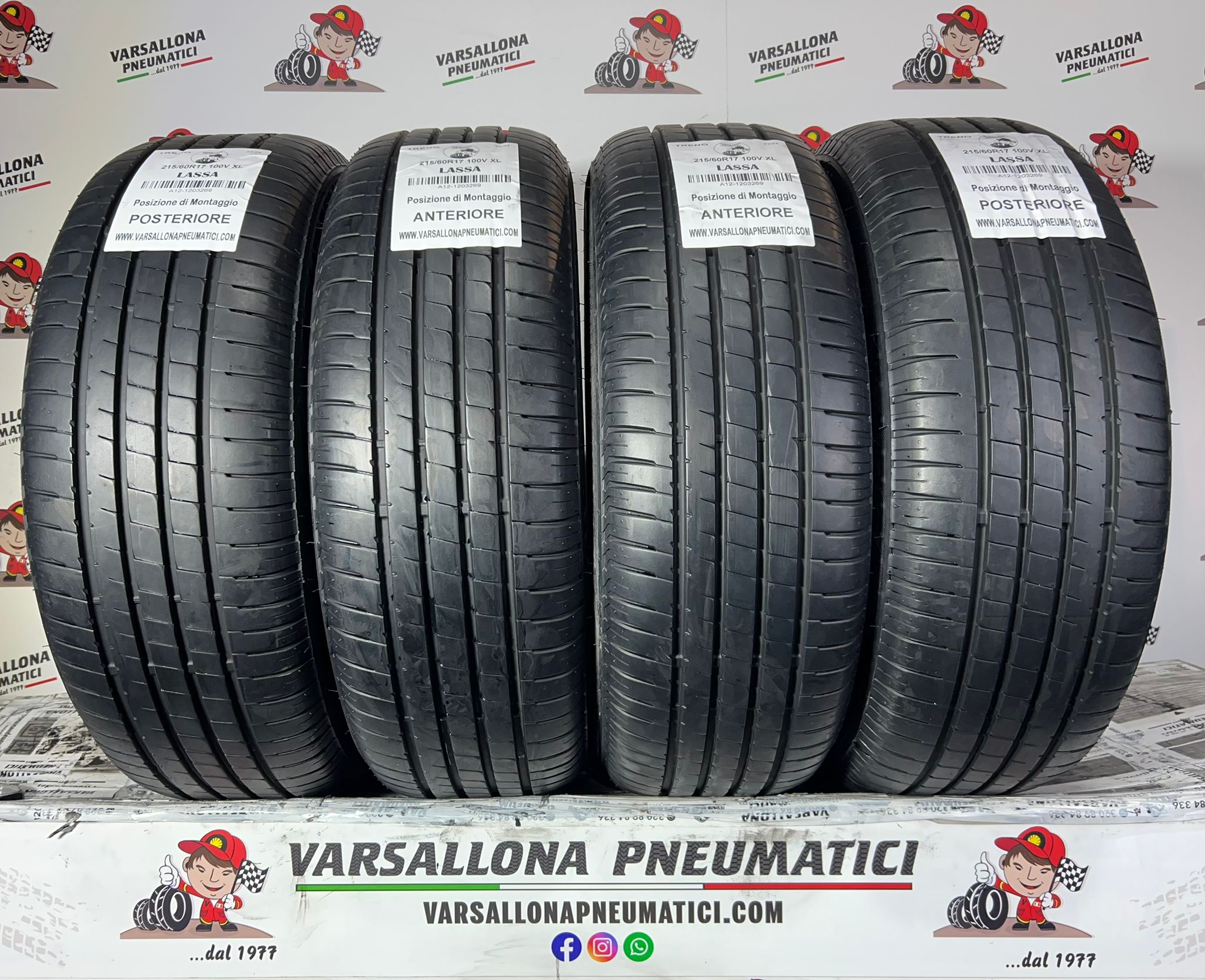 N.4 Pneumatici - 215/60R17 100V XL LASSA - Competus HP2