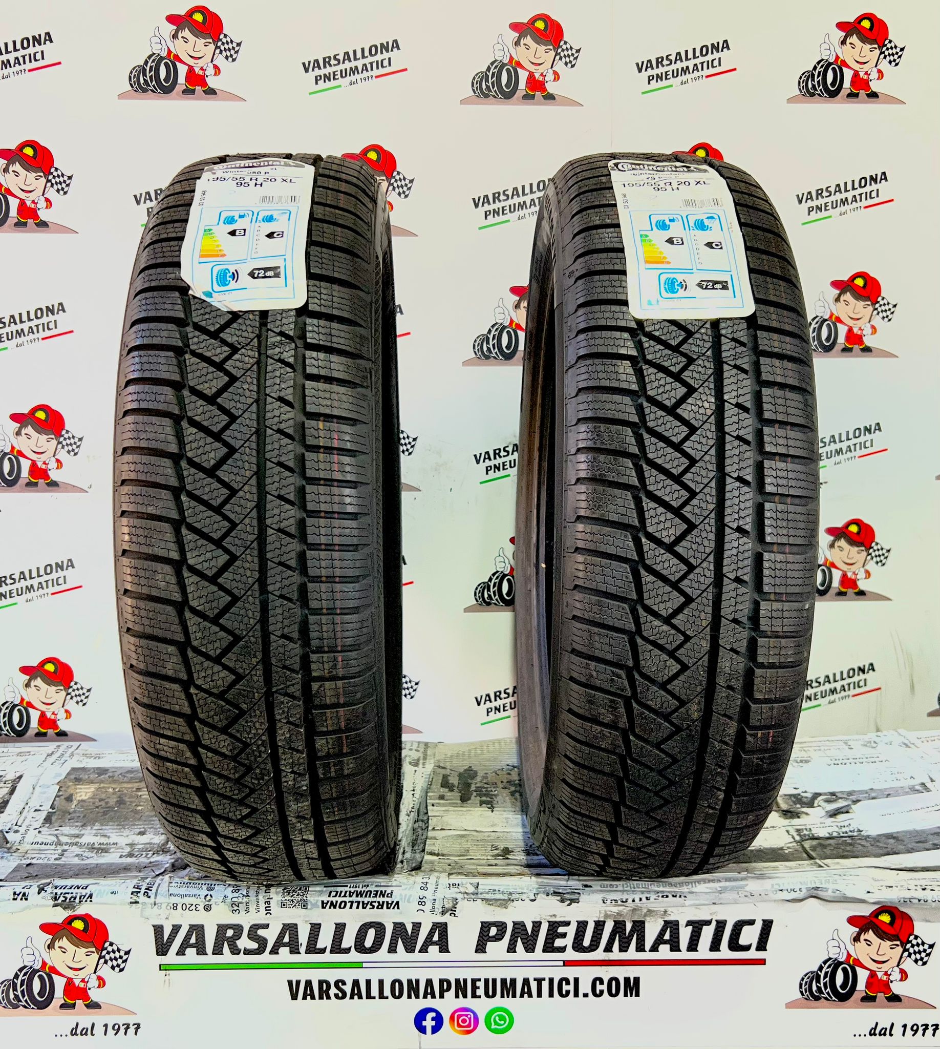 N.2 Pneumatici - 195/55R20 95H XL CONTINENTAL - Winter Contact TM