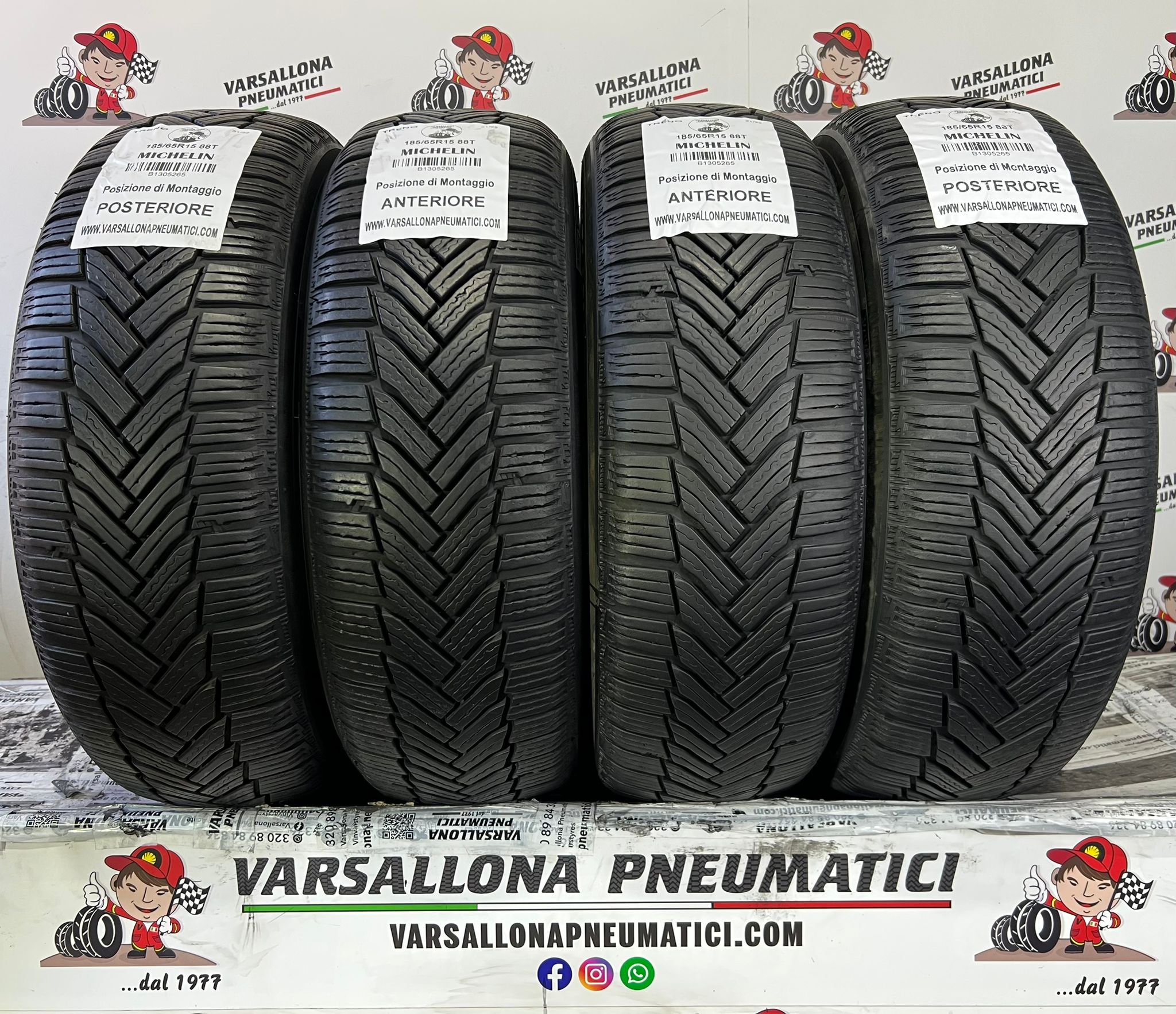 N.4 Pneumatici - 185/65R15 88T MICHELIN - Alpin 6
