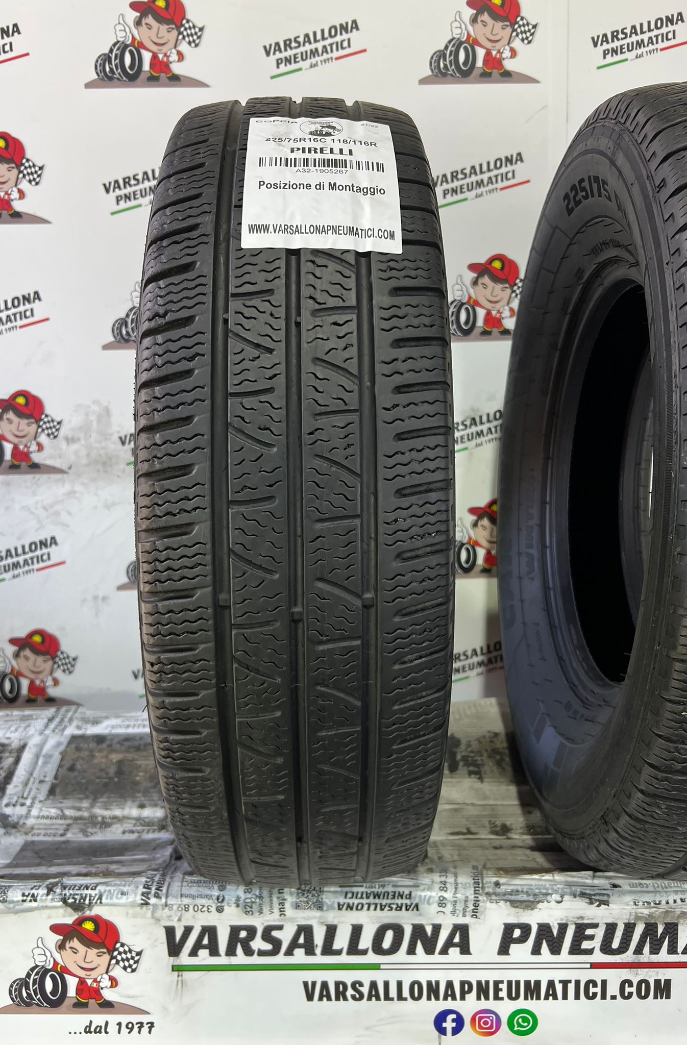N.2 Pneumatici - 225/75R16C 118/116R PIRELLI - Carrier Winter - immagine 2