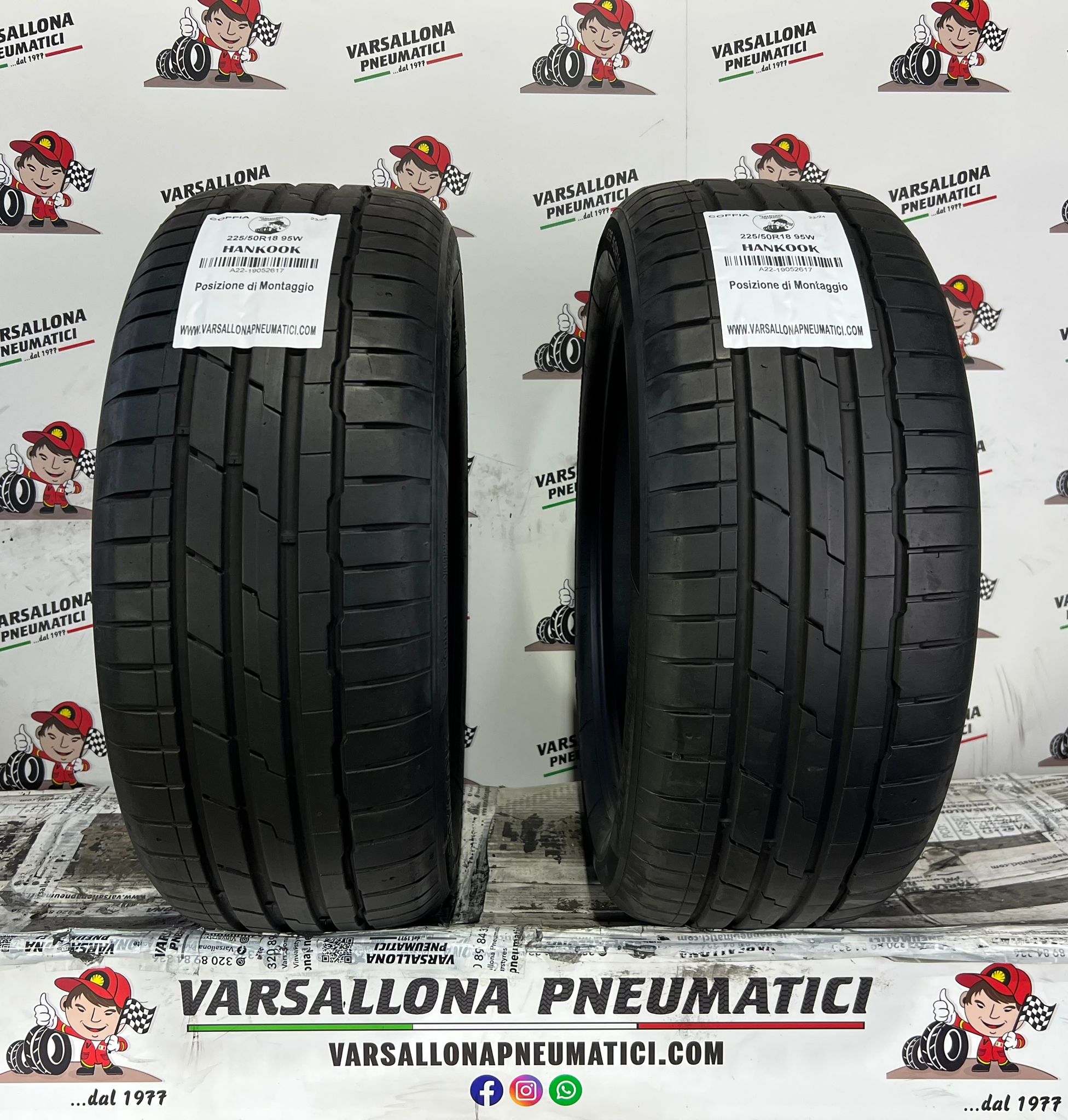 N.2 Pneumatici - 225/50R18 95W HANKOOK - Ventus S1 Evo3 RFT