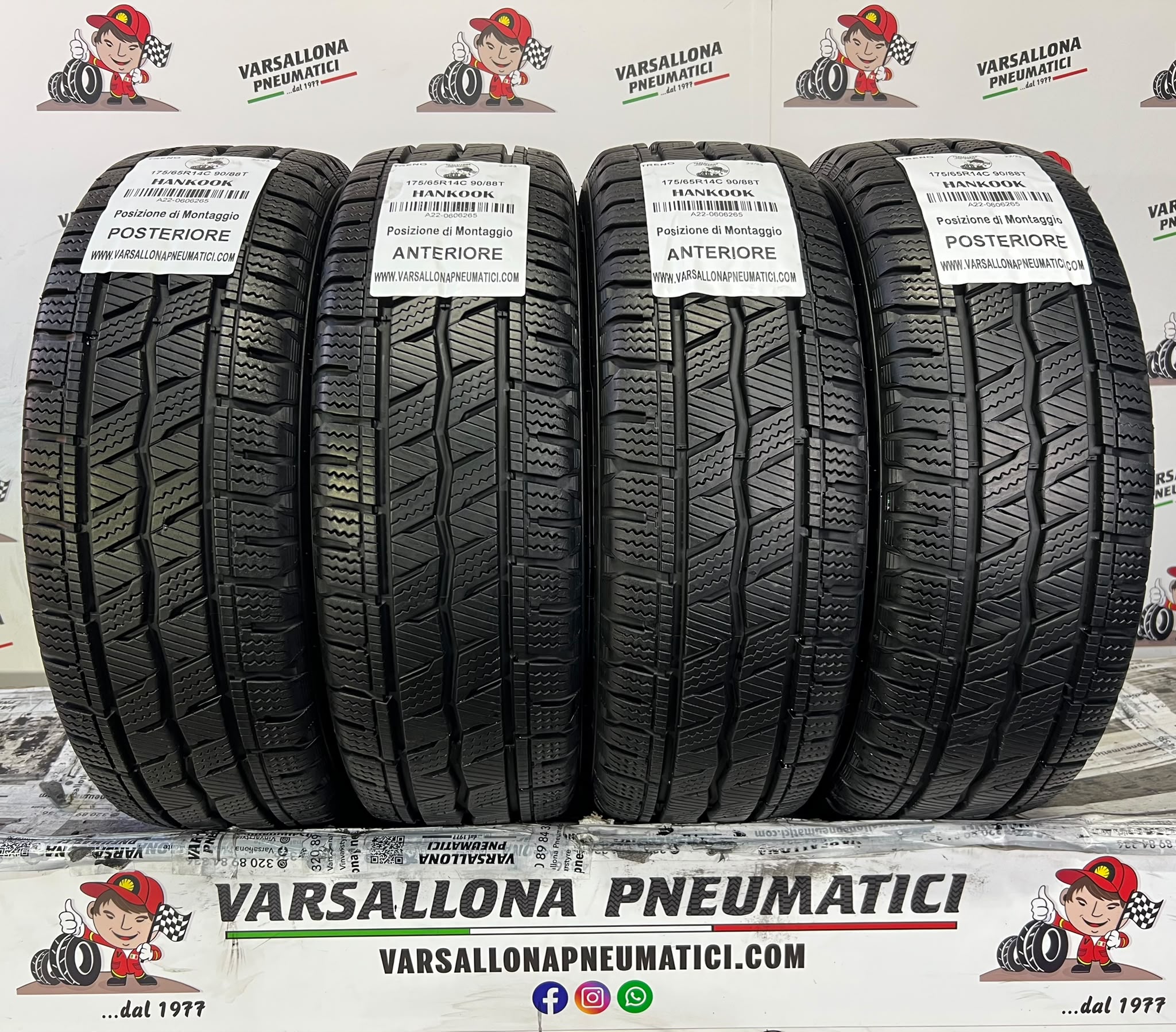 N.4 Pneumatici - 175/65R14C 90/88T HANKOOK - Winter Icept LV