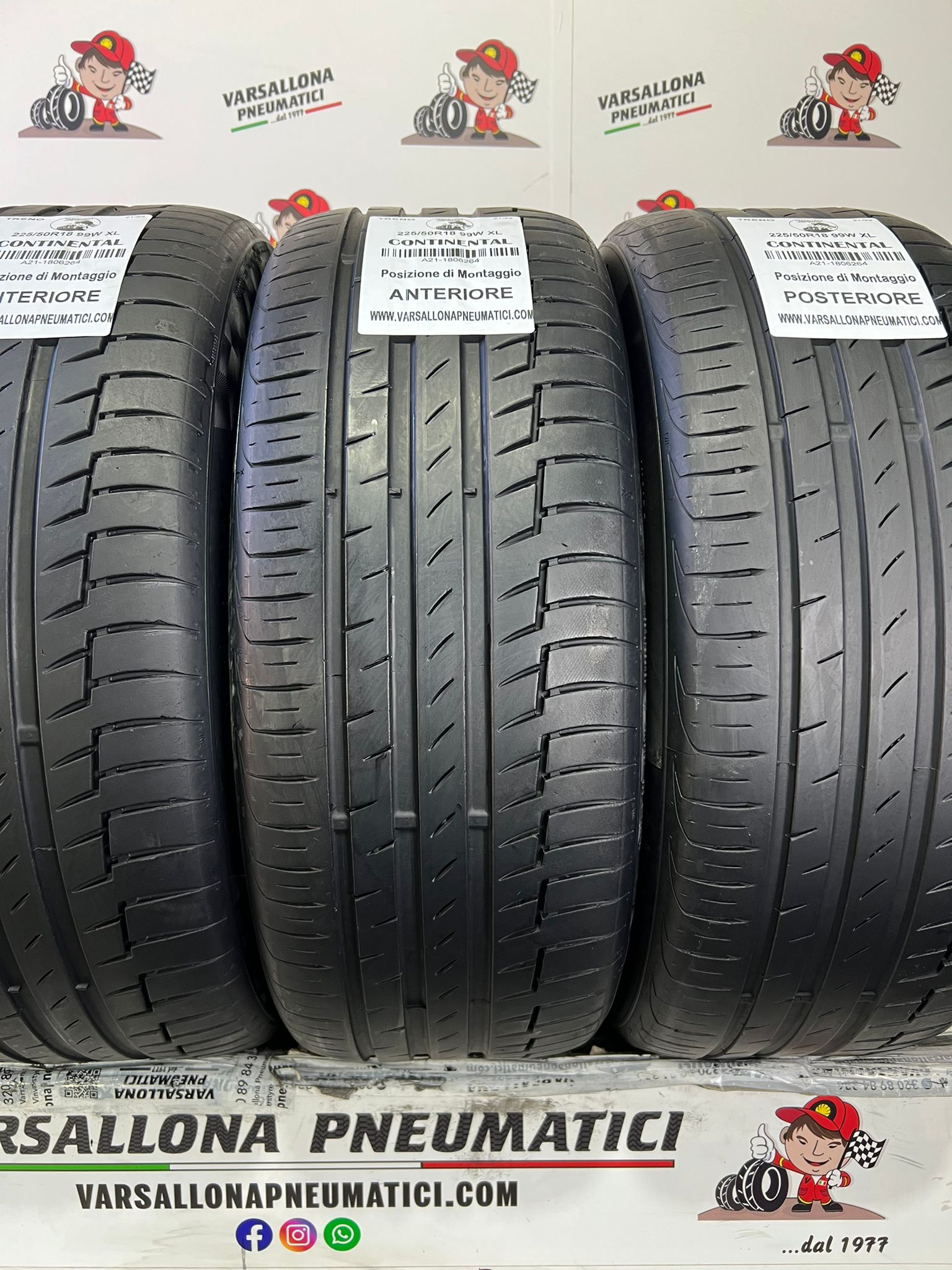 N.4 Pneumatici - 225/50R18 99W XL CONTINENTAL - Premium Contact 6 - immagine 2