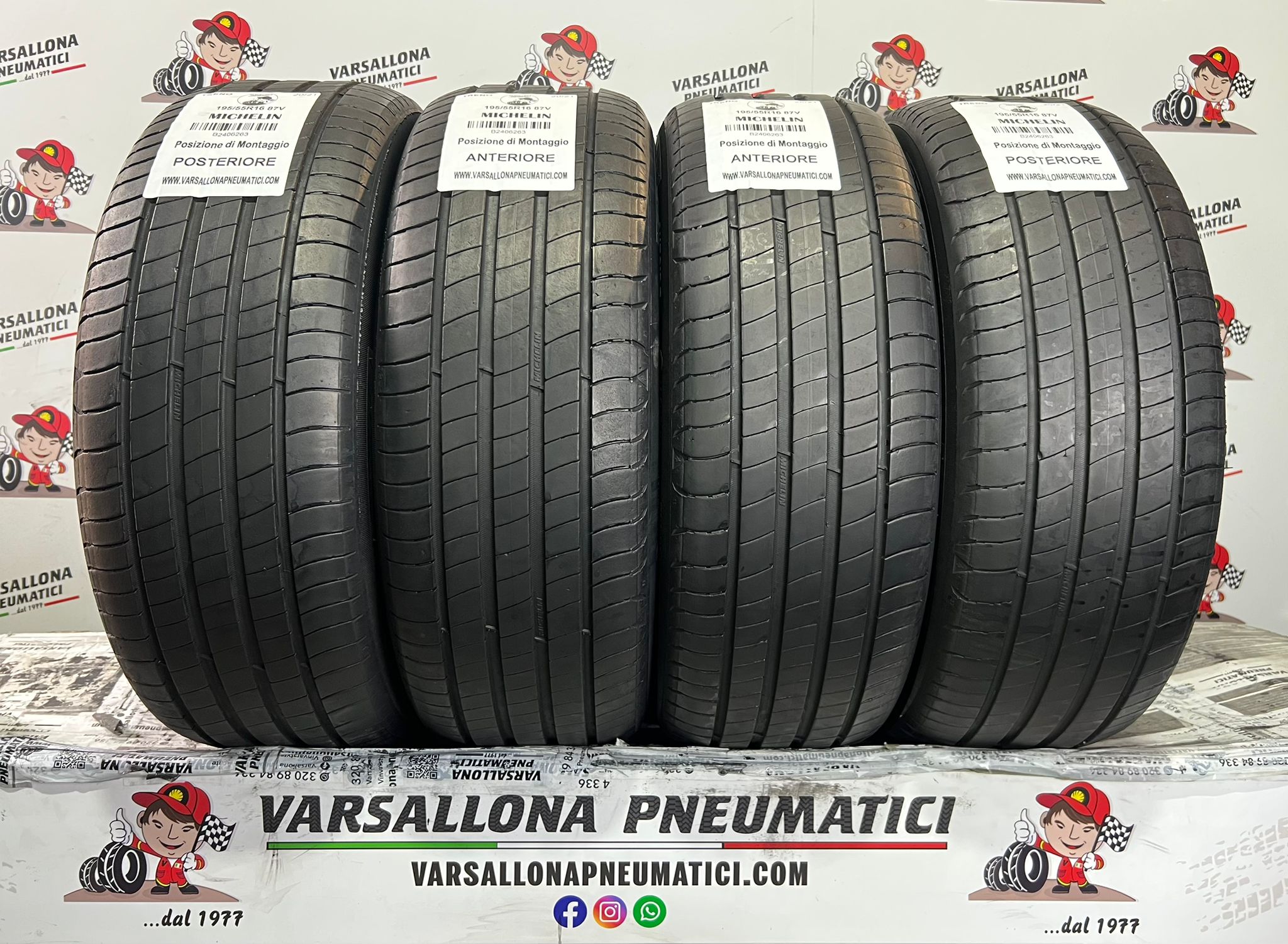 N.4 Pneumatici - 195/55R16 91T XL MICHELIN - Primacy 4