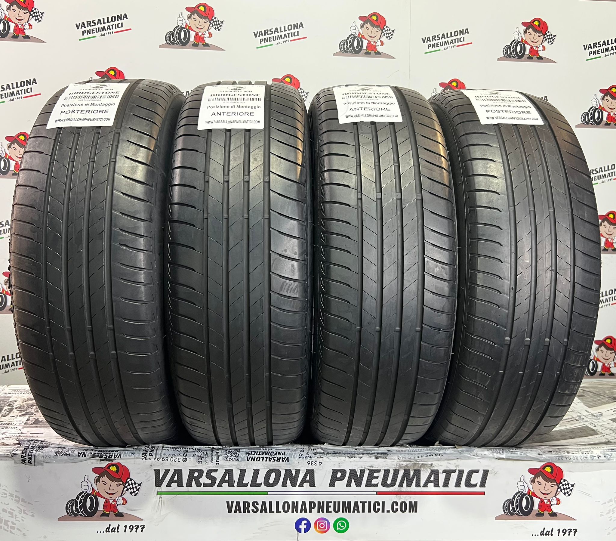 N.4 Pneumatici - 215/60R17 96H BRIDGESTONE - Turanza T005