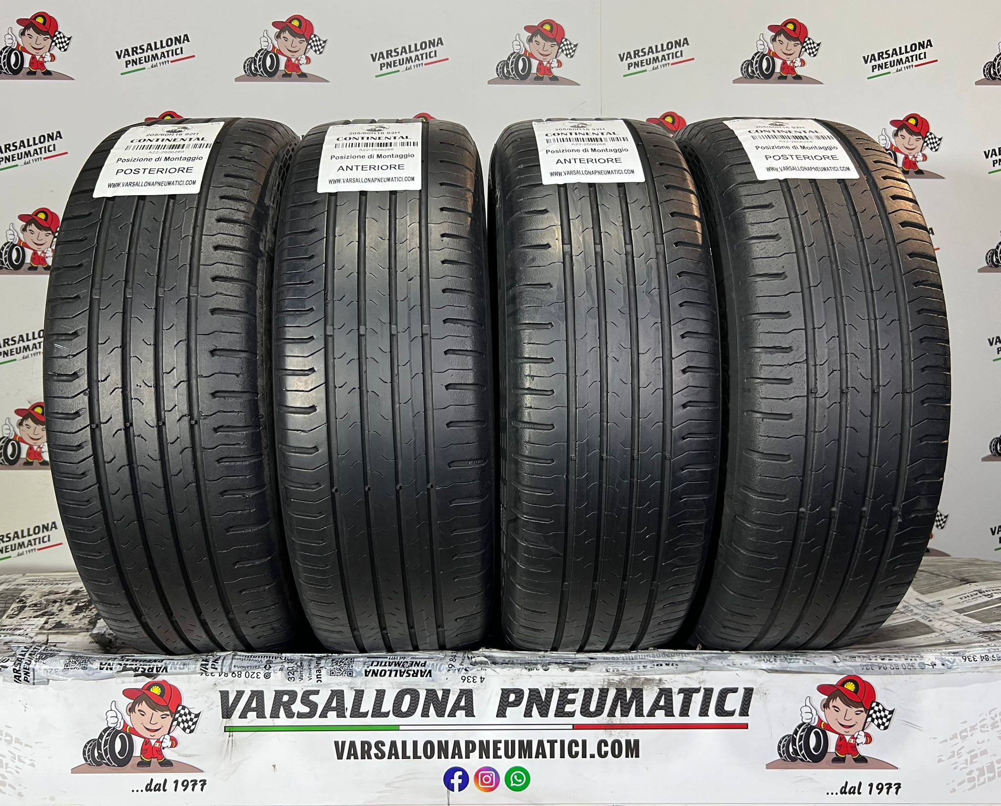 N.4 Pneumatici - 205/60R16 92H CONTINENTAL - Eco Contact 5