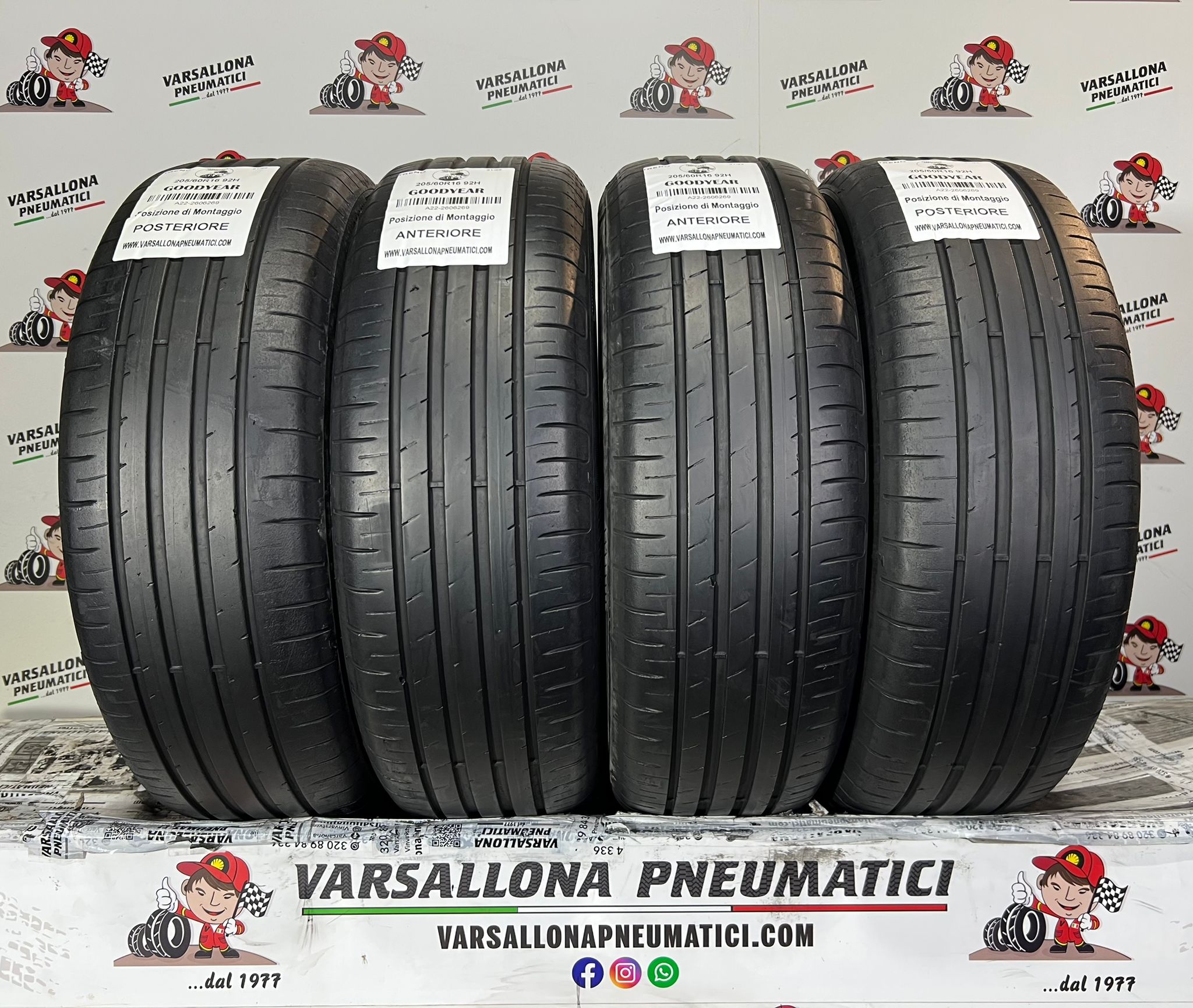 N.4 Pneumatici - 205/60R16 92H GOODYEAR - Efficiente Grip