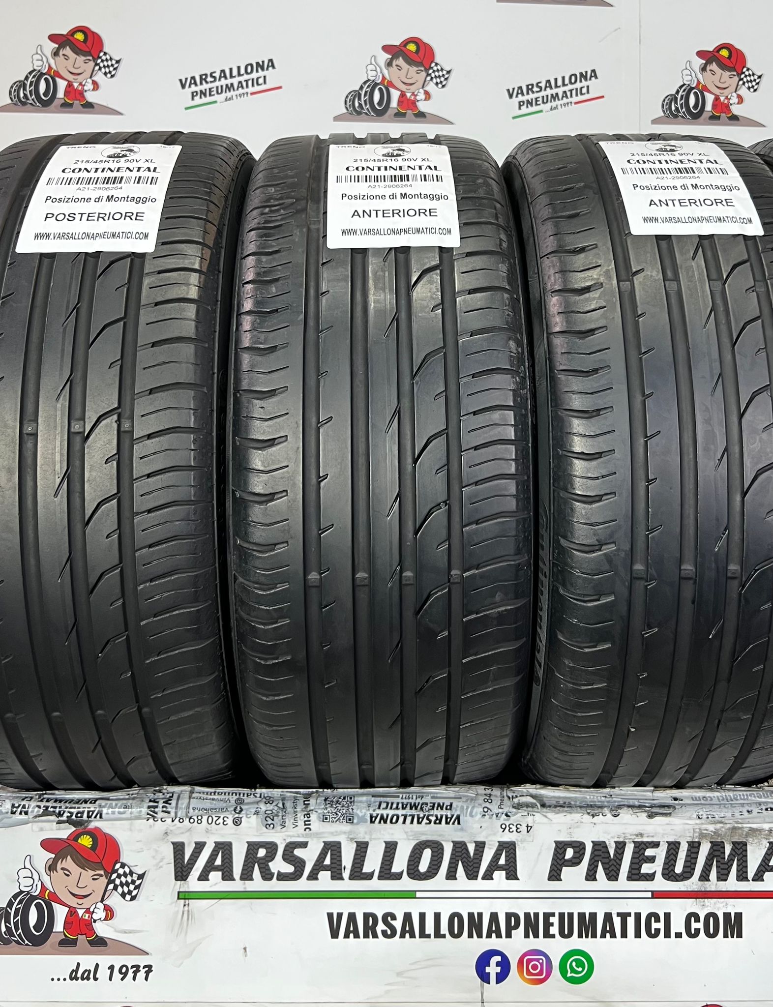 N.4 Pneumatici - 215/45R16 90V XL CONTINENTAL - Premium Contact 2 - immagine 2