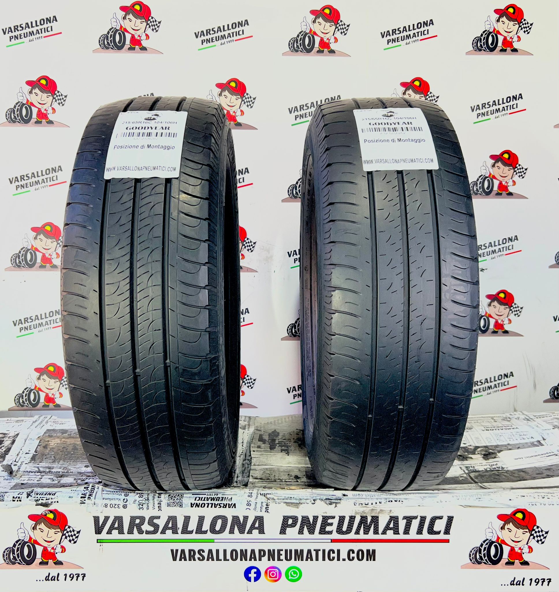 N.2 Pneumatici - 215/65R16C 104/106H GOODYEAR - Efficient Grip Cargo