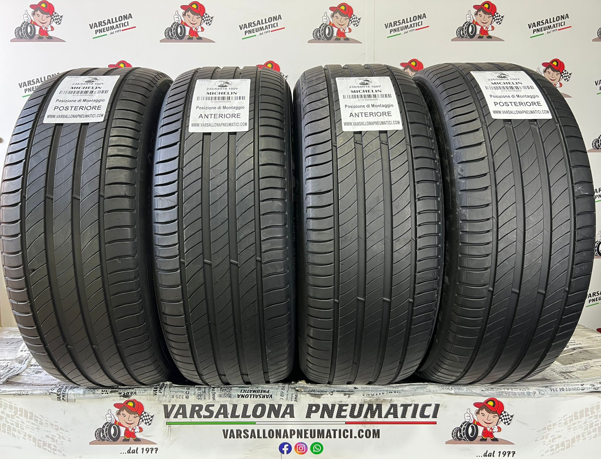 N.4 Pneumatici - 235/55R18 100V MICHELIN - Primacy 4 VOL