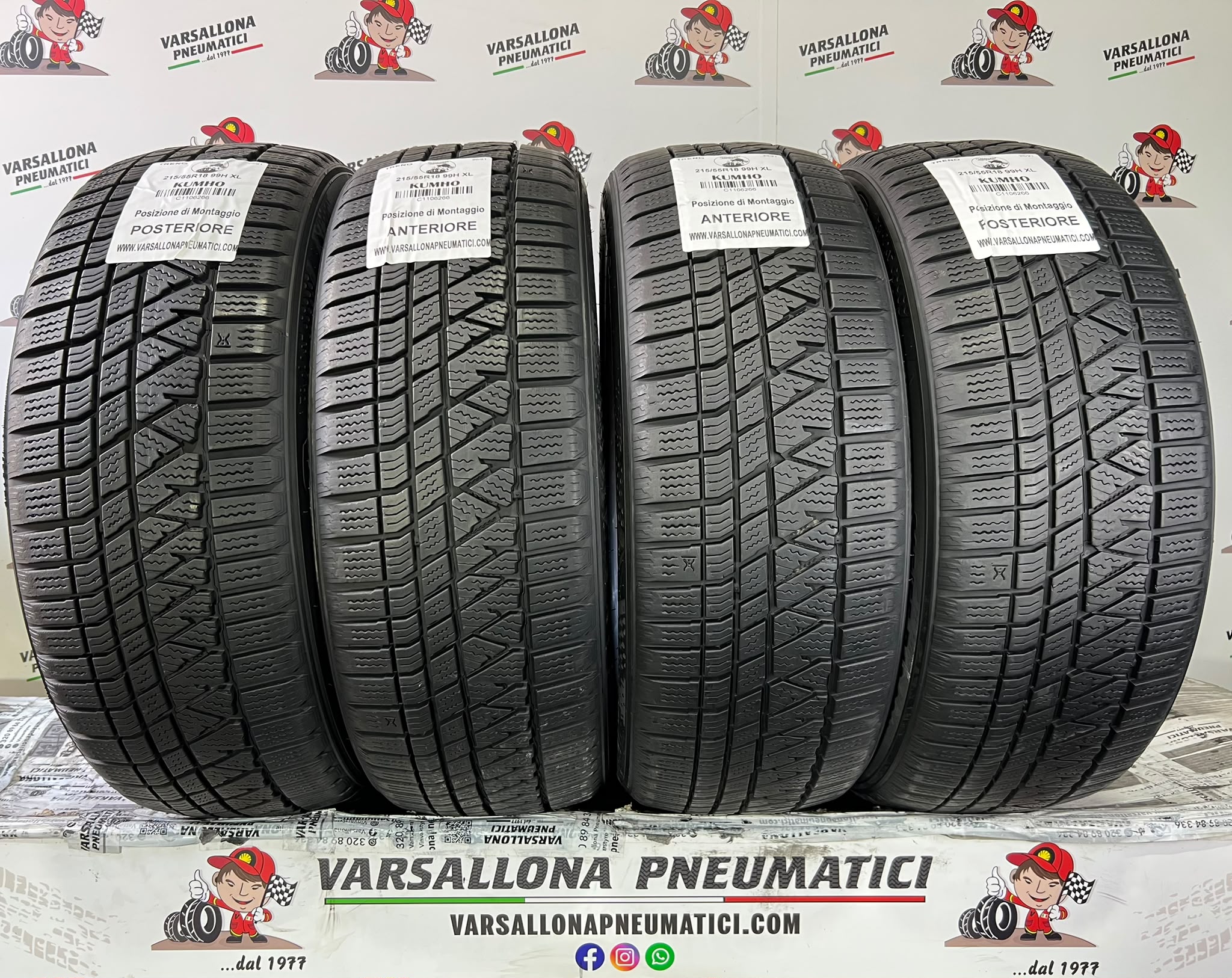 N.4 Pneumatici - 215/55R18 99H XL KUMHO - Winter Craft WS71