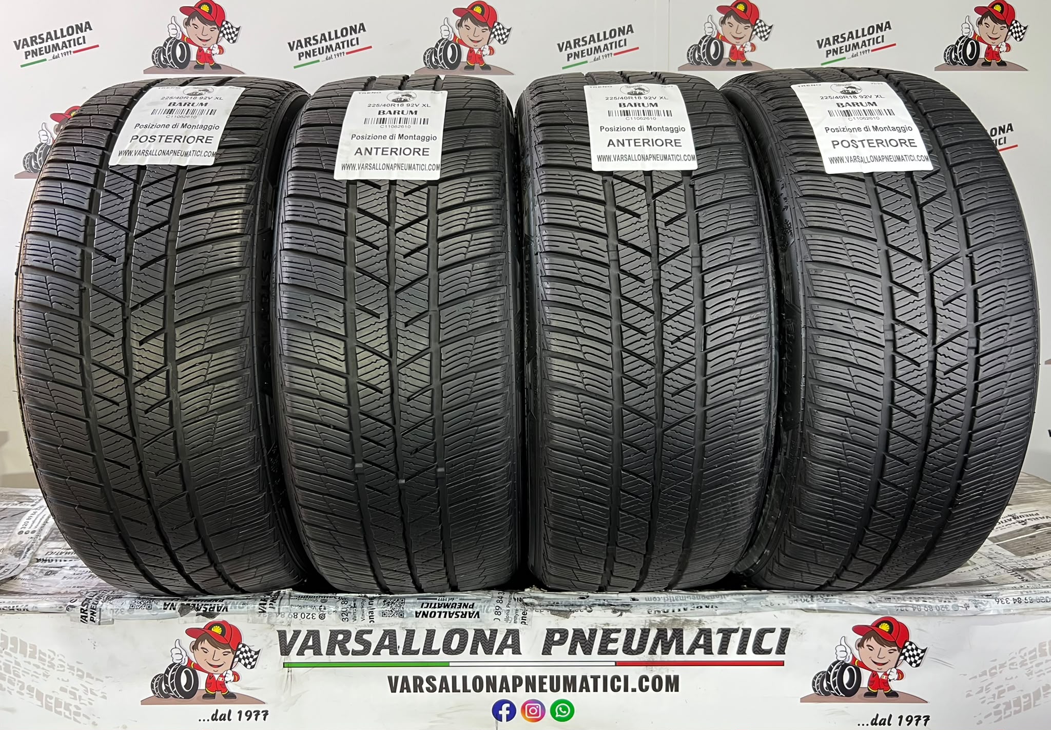 N.4 Pneumatici - 225/40R18 92V XL BARUM - POLARIS 5