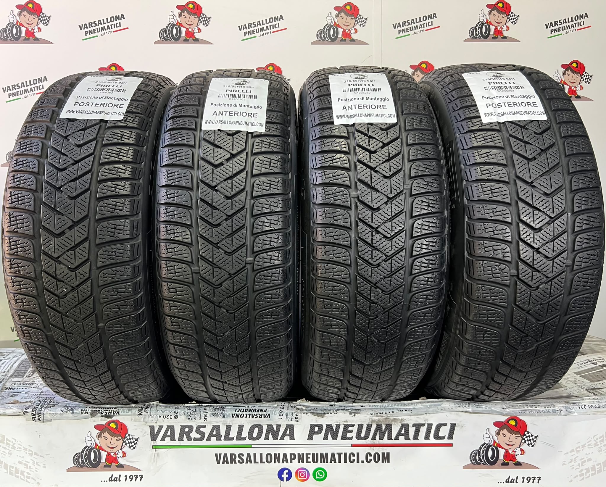 N.4 Pneumatici - 215/55R18 95H PIRELLI - Sottozero 3 Winter