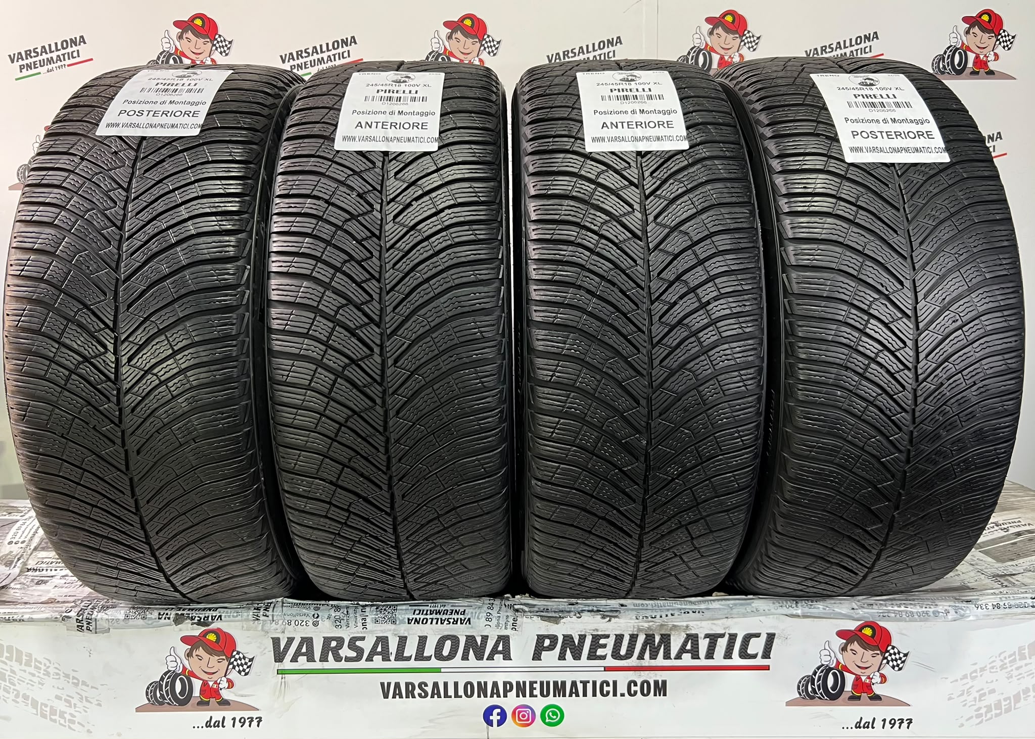 N.4 Pneumatici - 245/45R18 100V XL PIRELLI - P Zero Winter 2