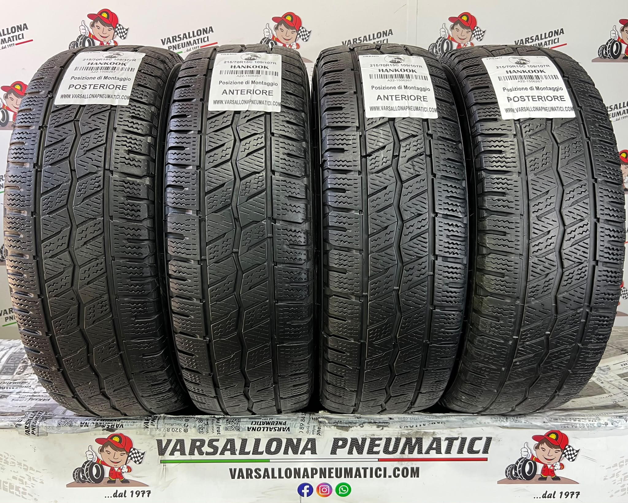 N.4 Pneumatici - 215/70R15C 109/107R HANKOOK - Winter Icept LV
