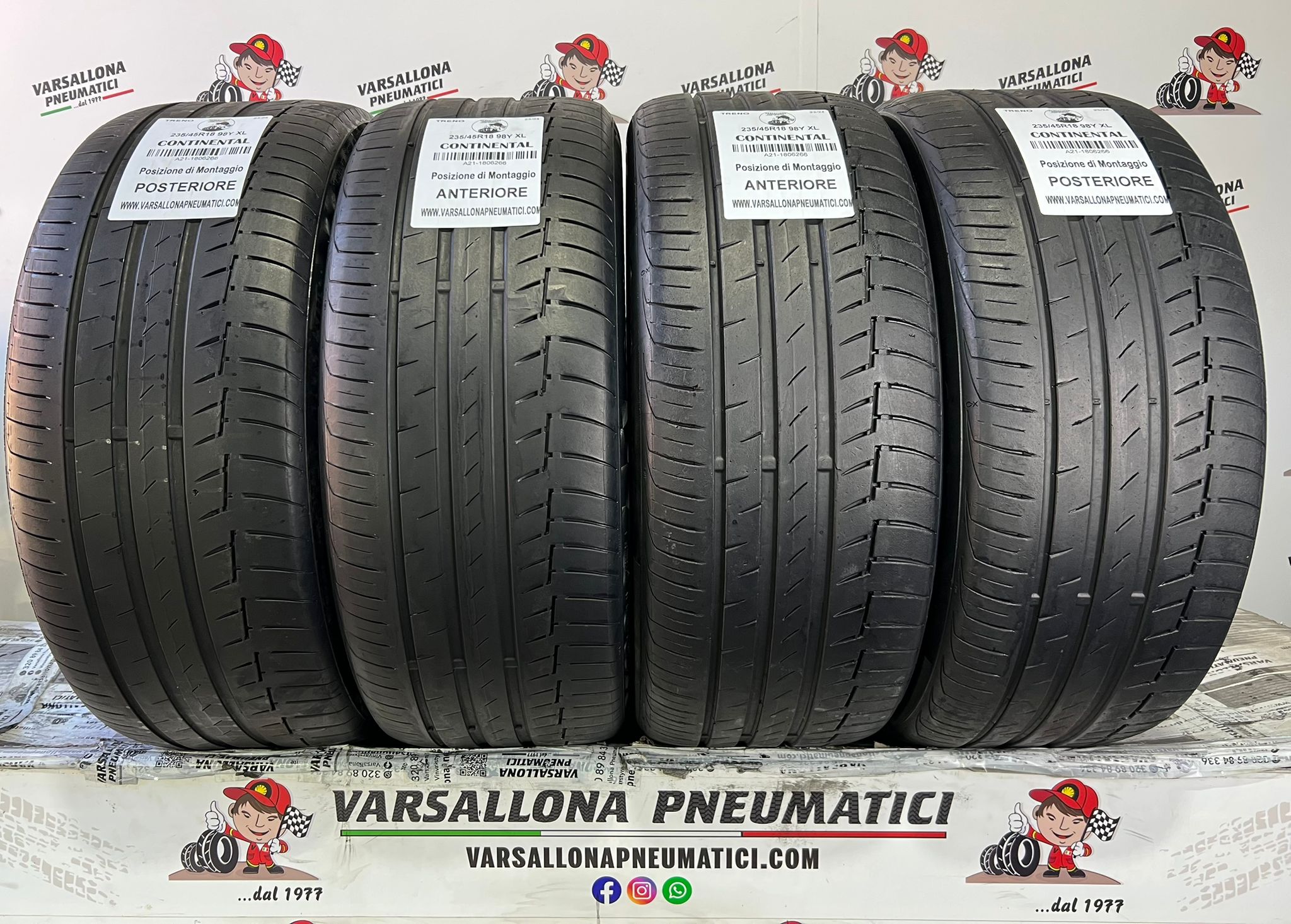 N.4 Pneumatici - 235/45R18 98Y XL CONTINENTAL - Premium Contact 6