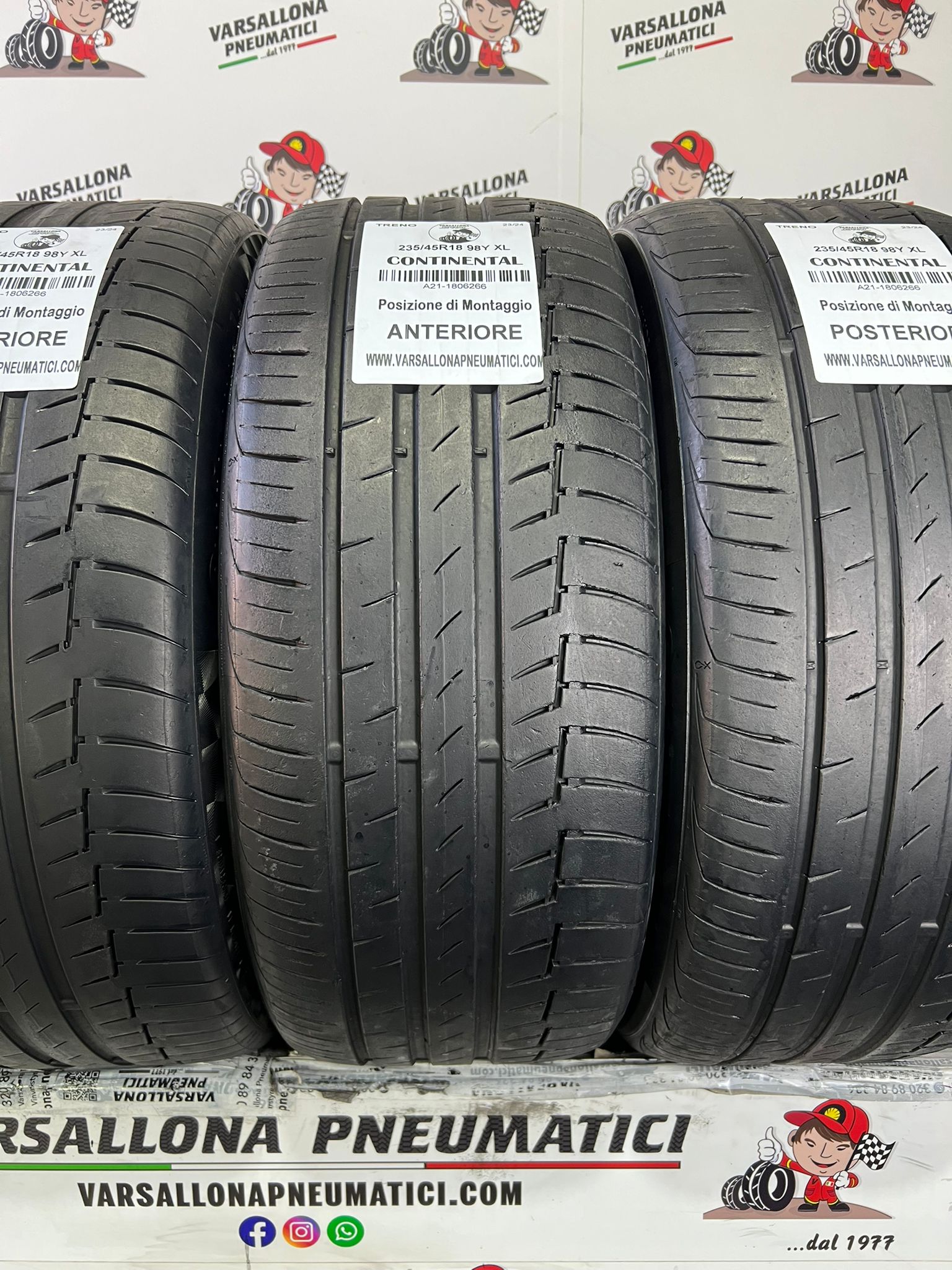 N.4 Pneumatici - 235/45R18 98Y XL CONTINENTAL - Premium Contact 6 - immagine 2