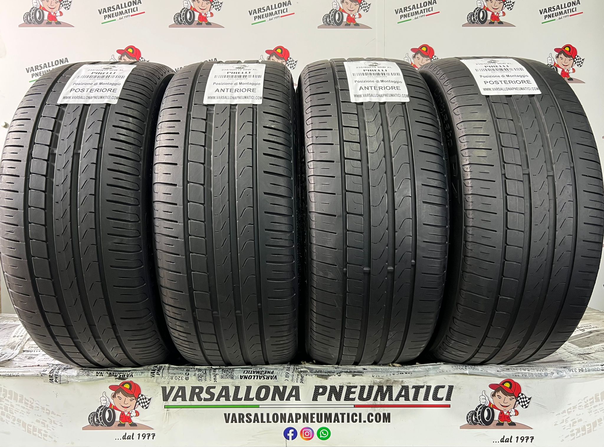 N.4 Pneumatici - 235/40R19 96W XL PIRELLI - Cinturato P7