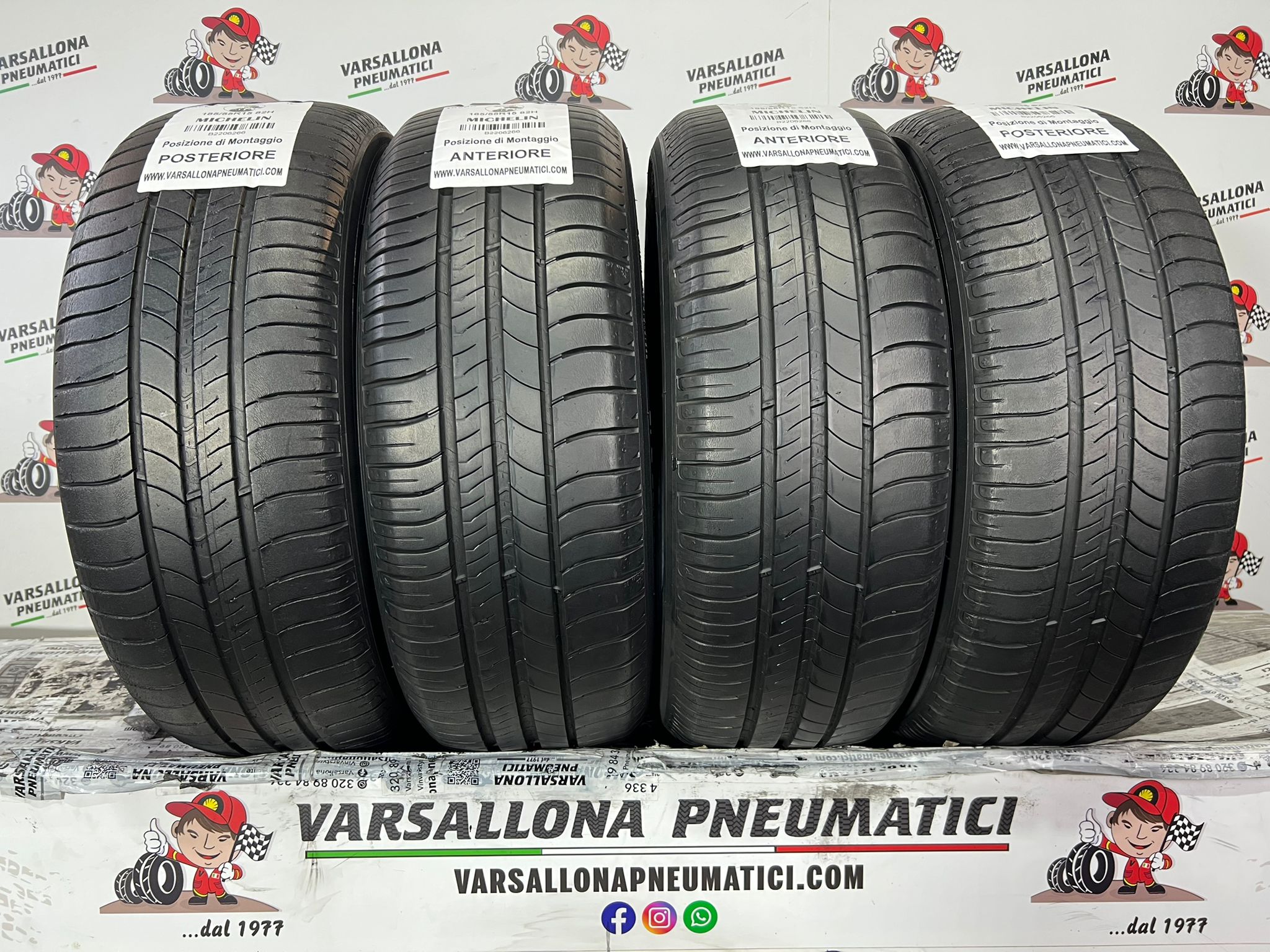 N.4 Pneumatici - 185/55R15 82H MICHELIN - Energy Saver