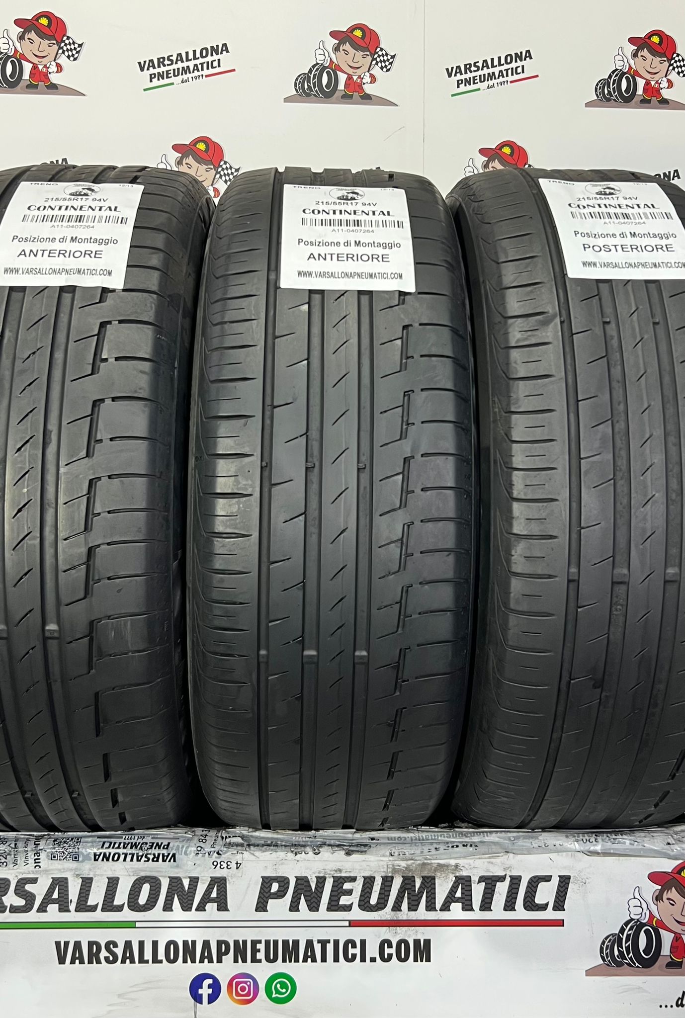 N.4 Pneumatici - 215/55R17 94V CONTINENTAL - Premium Contact 6 - immagine 2