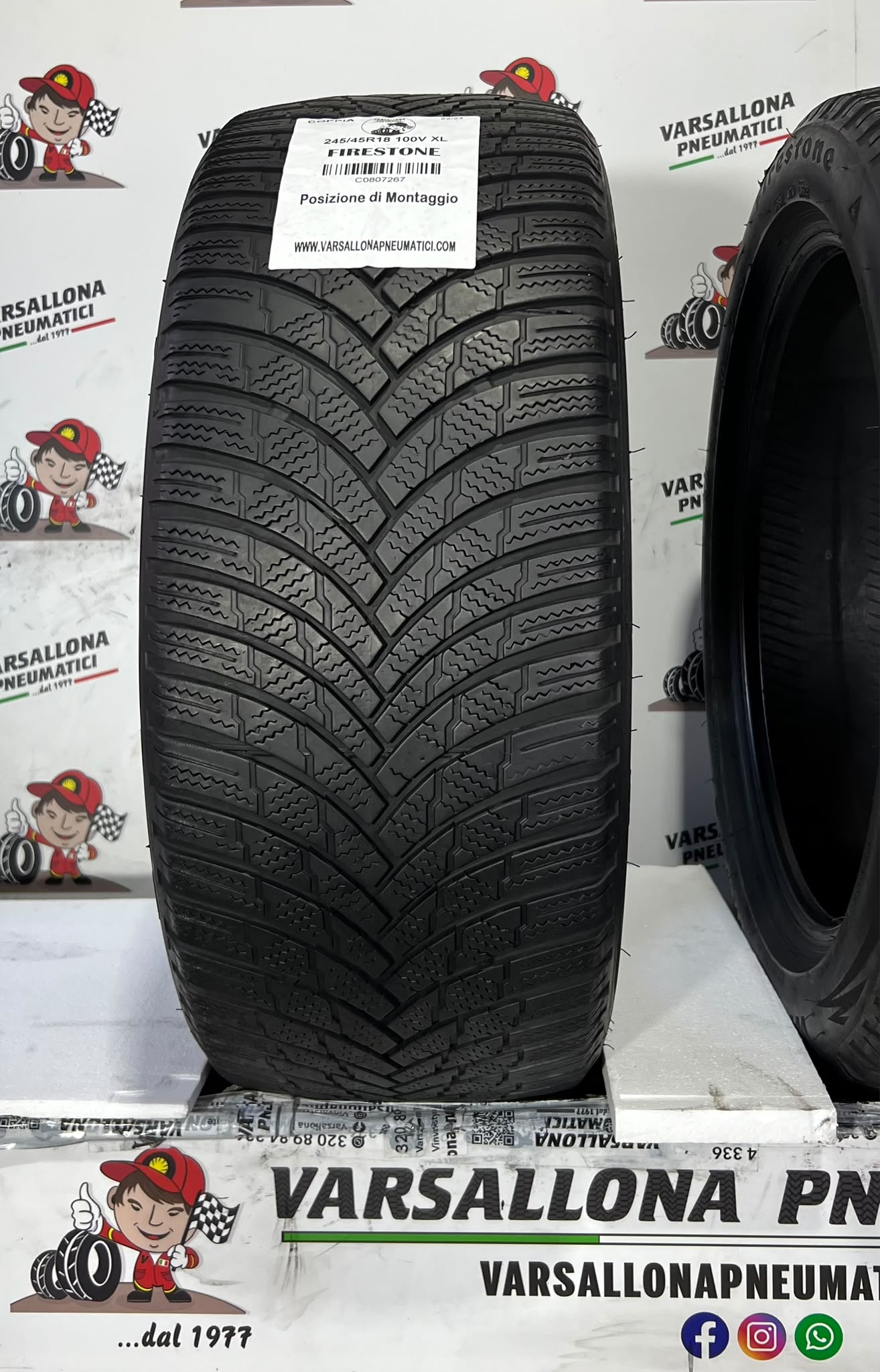 N.2 Pneumatici - 245/45R18 100V XL FIRESTONE - WinterHawk 4 - immagine 2