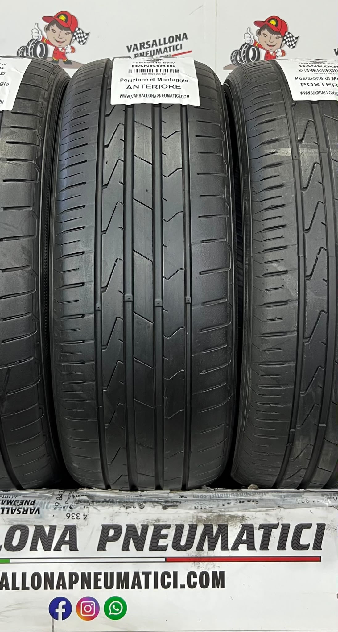 N.4 Pneumatici - 195/55R16 87W HANKOOK - Ventus Prime 3 - immagine 2