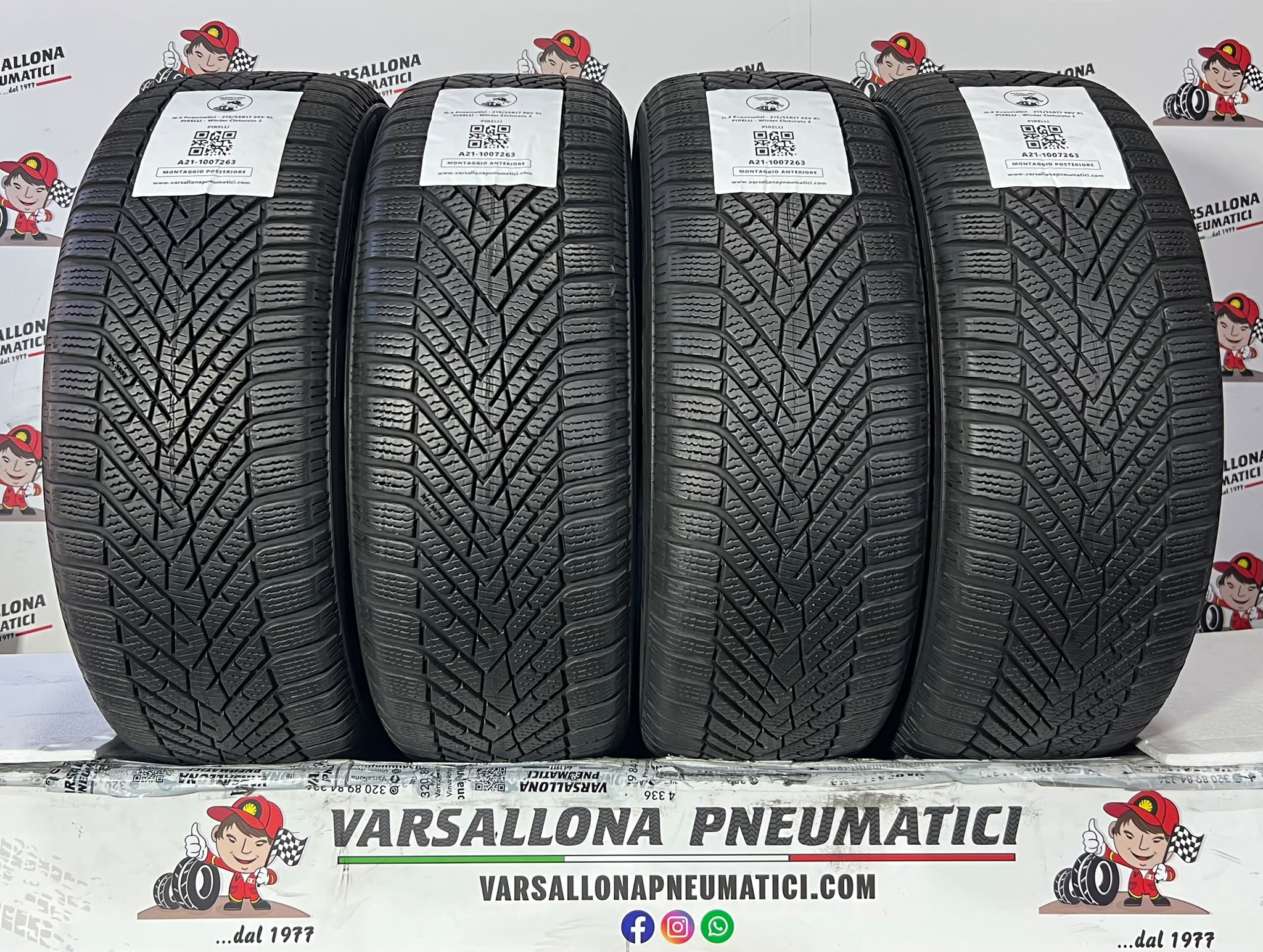 N.4 Pneumatici - 215/55R17 98V XL PIRELLI - Winter Cinturato 2