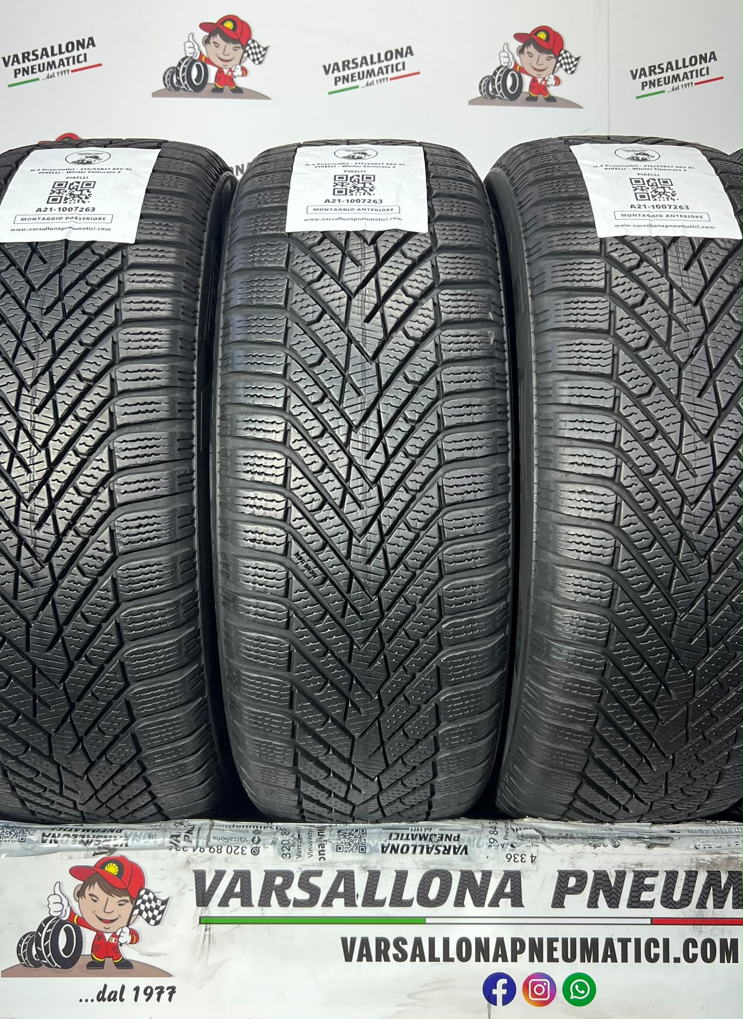 N.4 Pneumatici - 215/55R17 98V XL PIRELLI - Winter Cinturato 2 - immagine 2