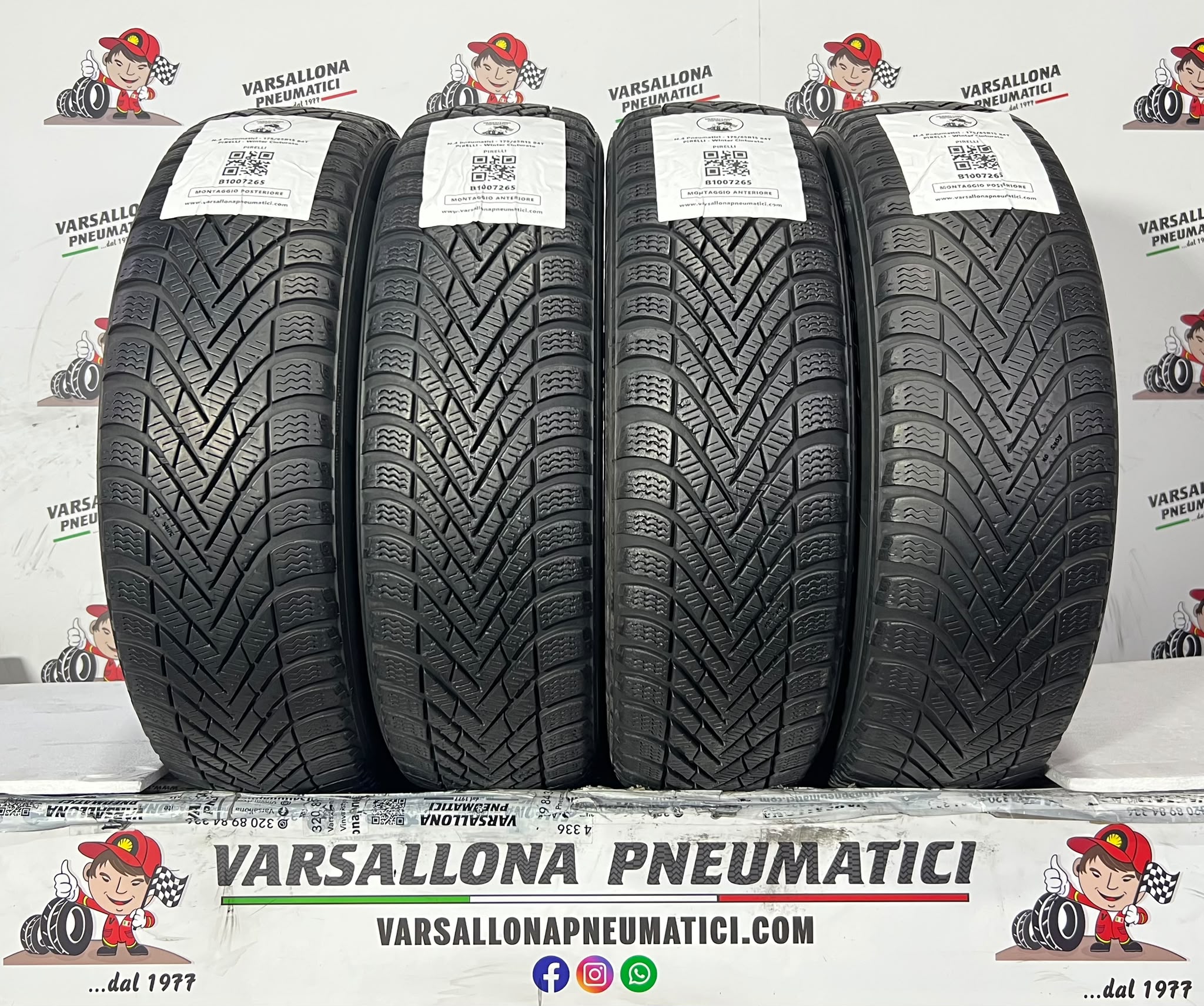 N.4 Pneumatici - 175/65R15 84T PIRELLI - Winter Cinturato