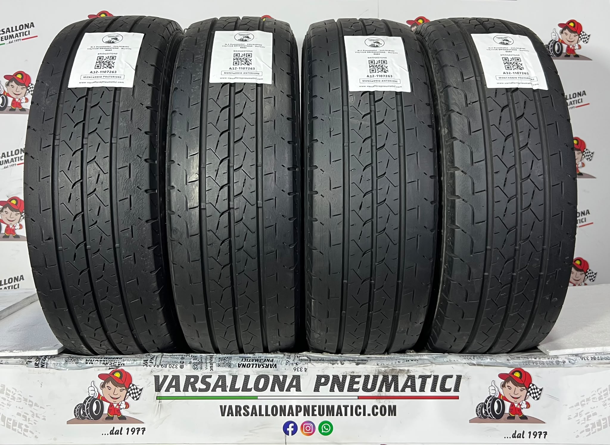N.4 Pneumatici - 235/65R16C 115/113R BRIDGESTONE - Duravis R660
