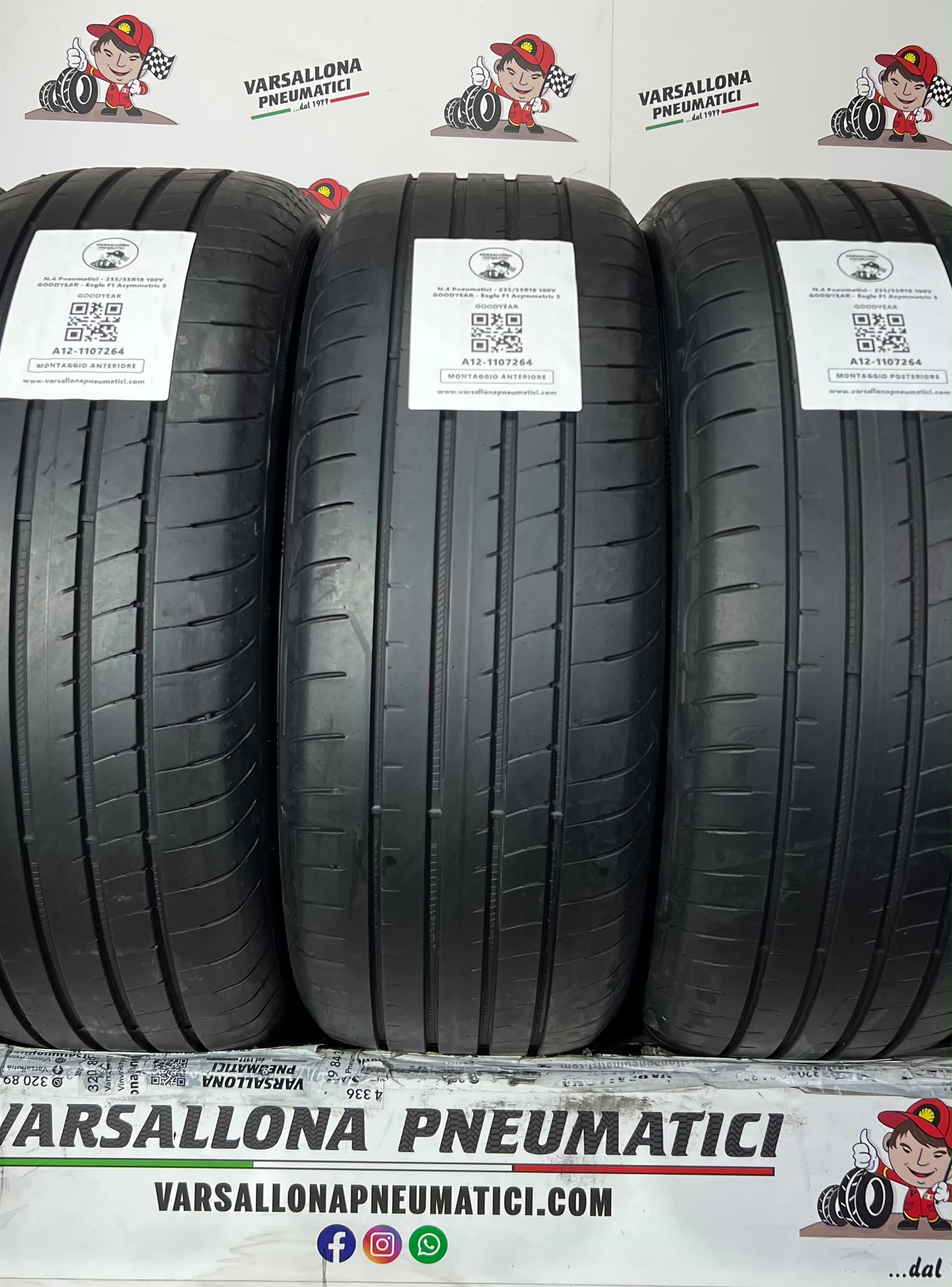 N.4 Pneumatici - 235/55R18 100V GOODYEAR - Eagle F1 Asymmetric 5 - immagine 2