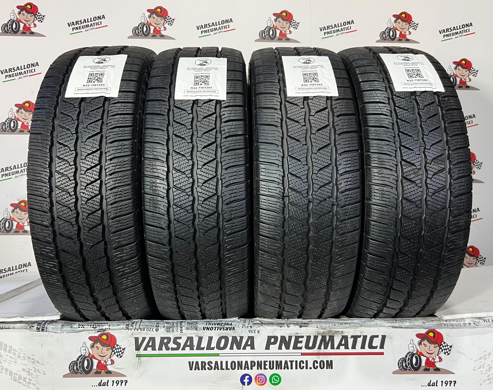 N.4 Pneumatici - 235/65R16C 115/113R CONTINENTAL - Van Contact Winter