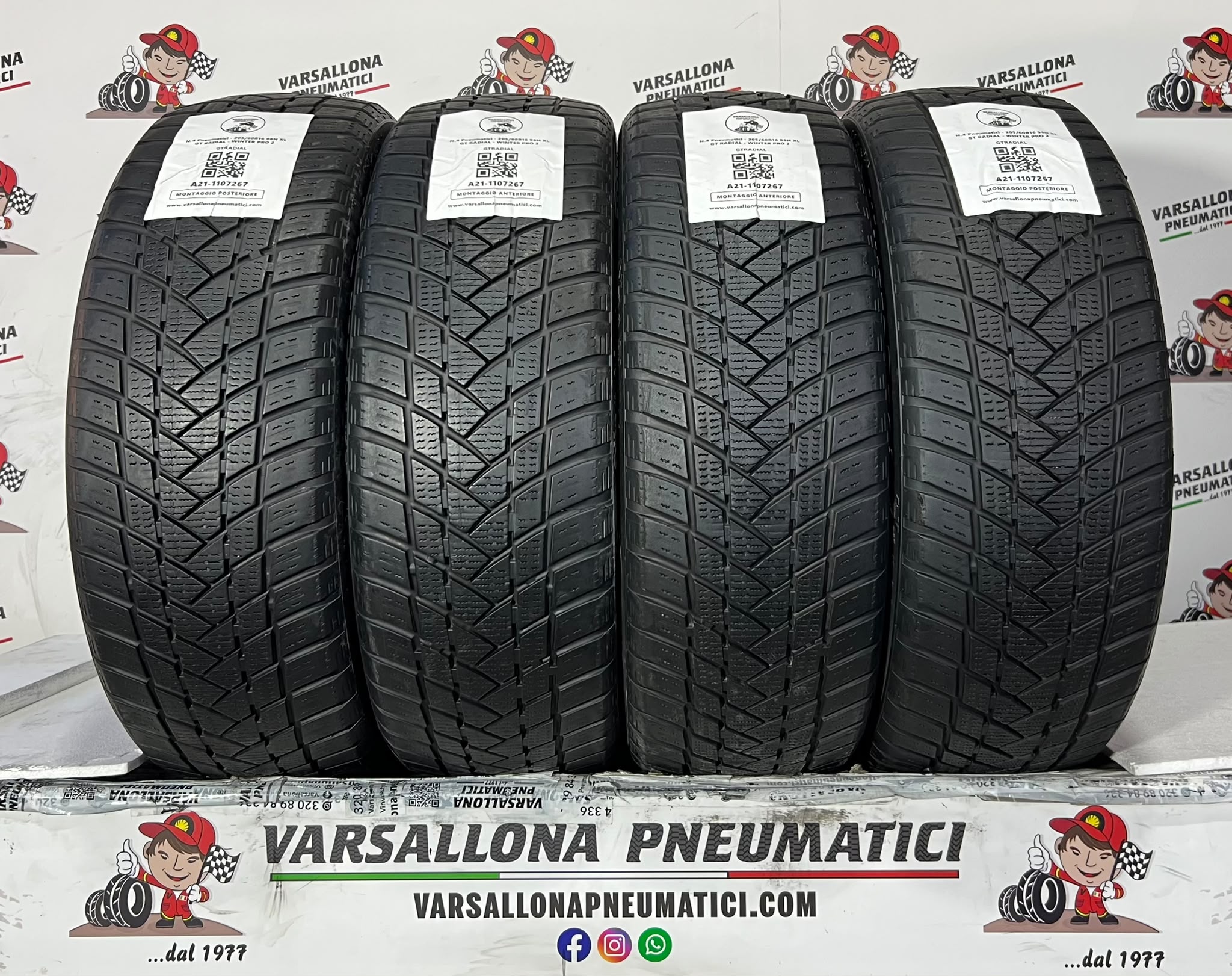 N.4 Pneumatici - 205/60R16 96H XL GT RADIAL - Winter Pro 2