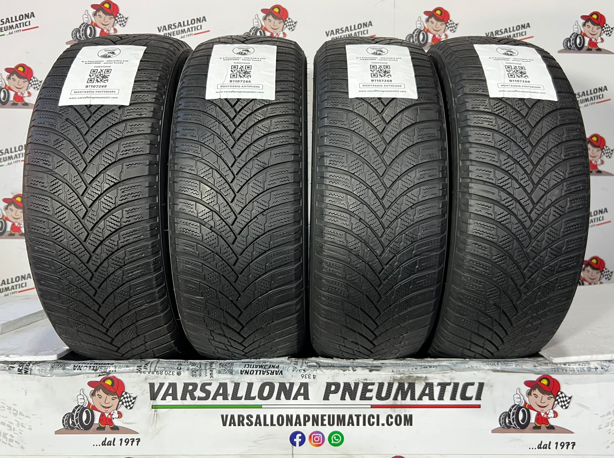 N.4 Pneumatici - 205/55R16 91H FIRESTONE - Winter Hawk4