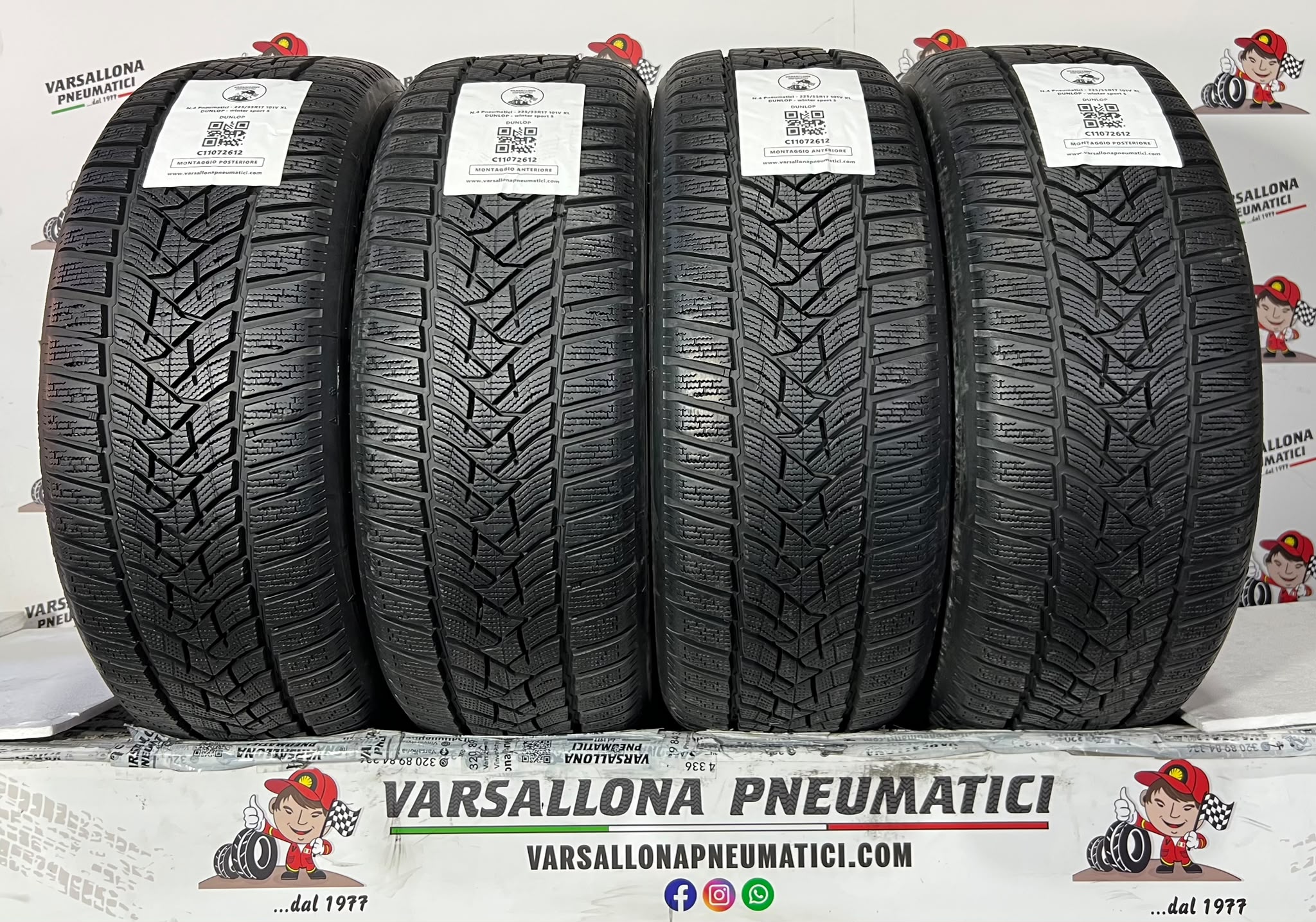 N.4 Pneumatici - 225/55R17 101V XL DUNLOP - Winter Sport 5