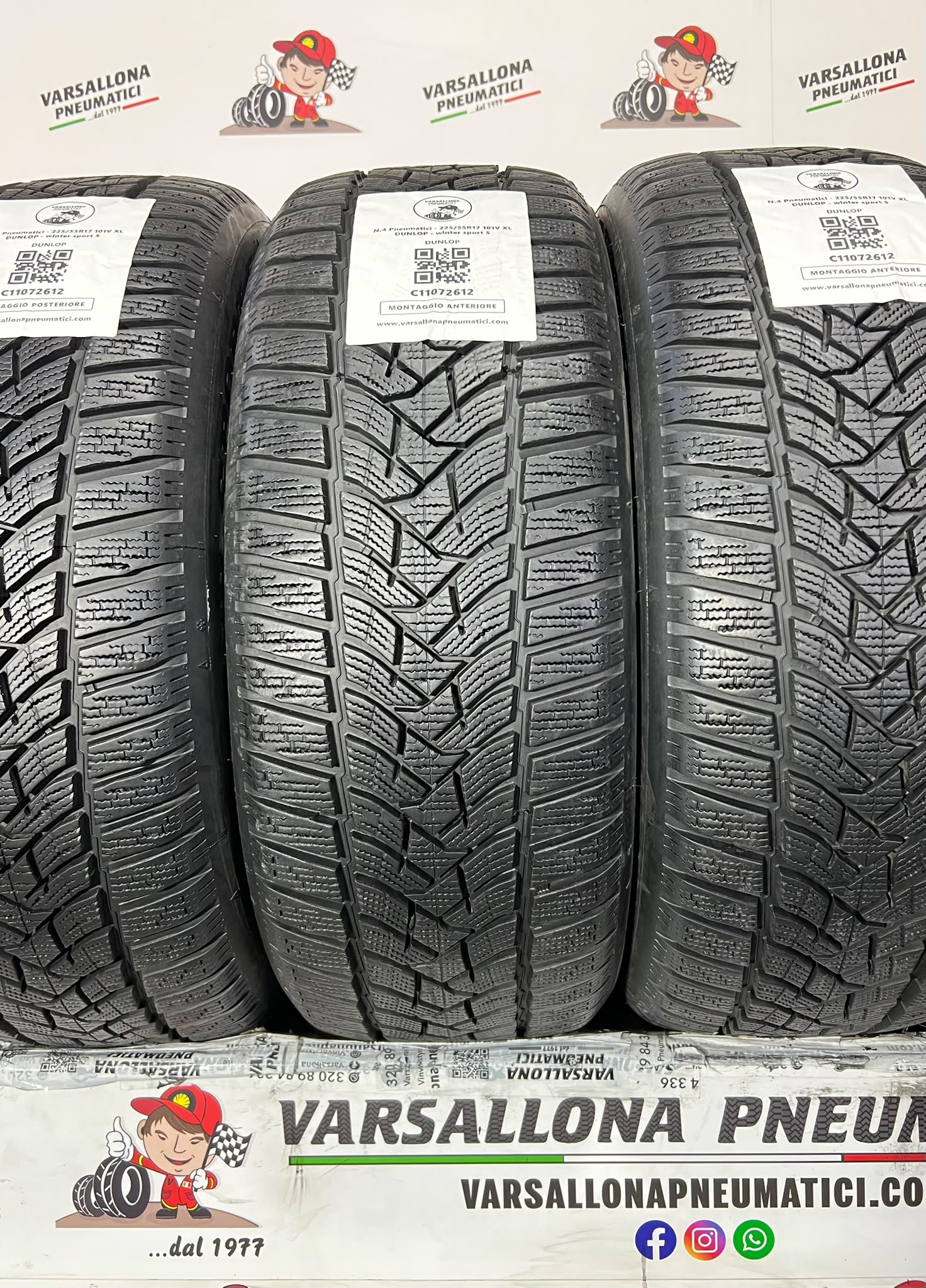 N.4 Pneumatici - 225/55R17 101V XL DUNLOP - Winter Sport 5 - immagine 2
