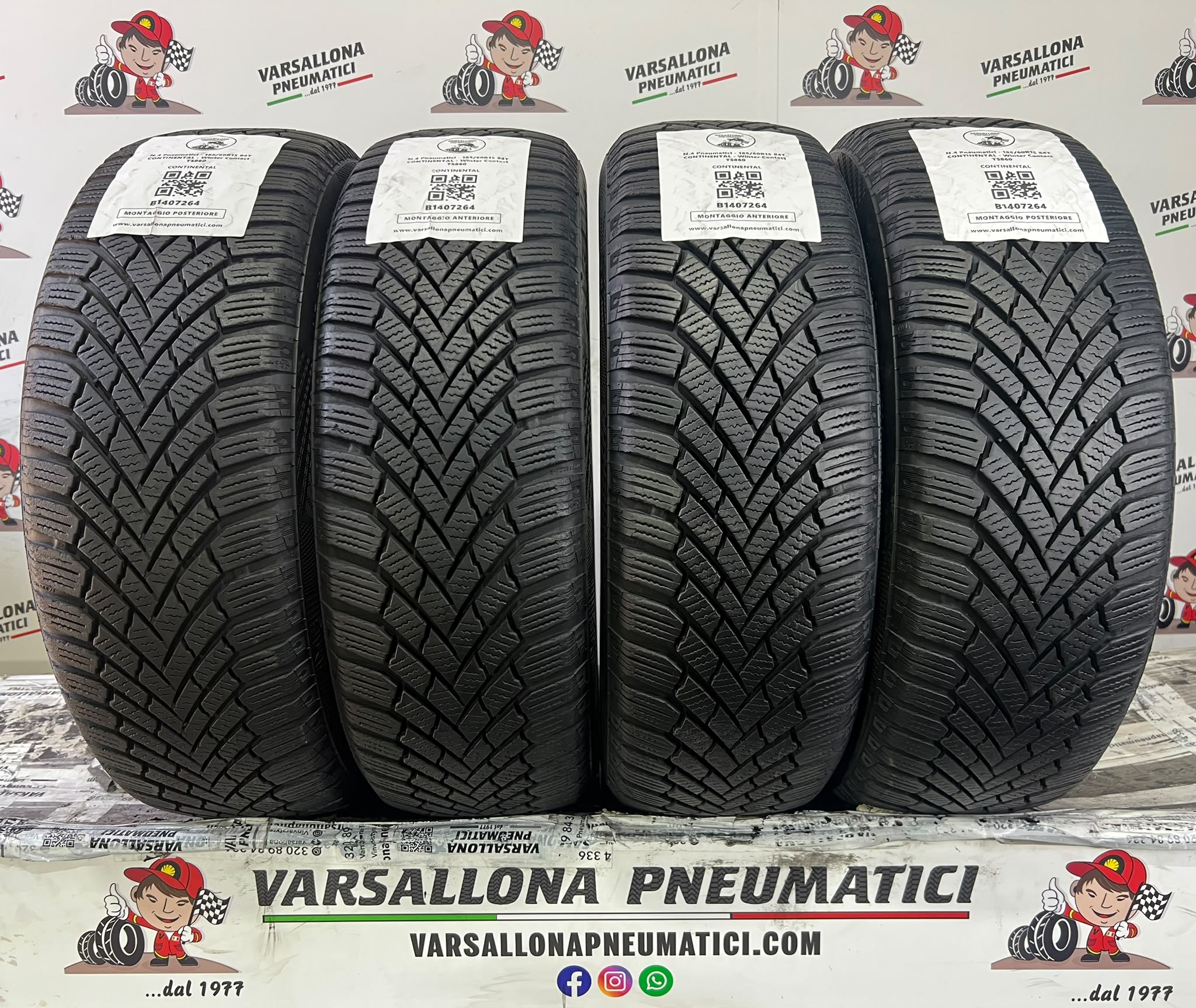 N.4 Pneumatici - 185/60R15 84T CONTINENTAL - Winter Contact TS860
