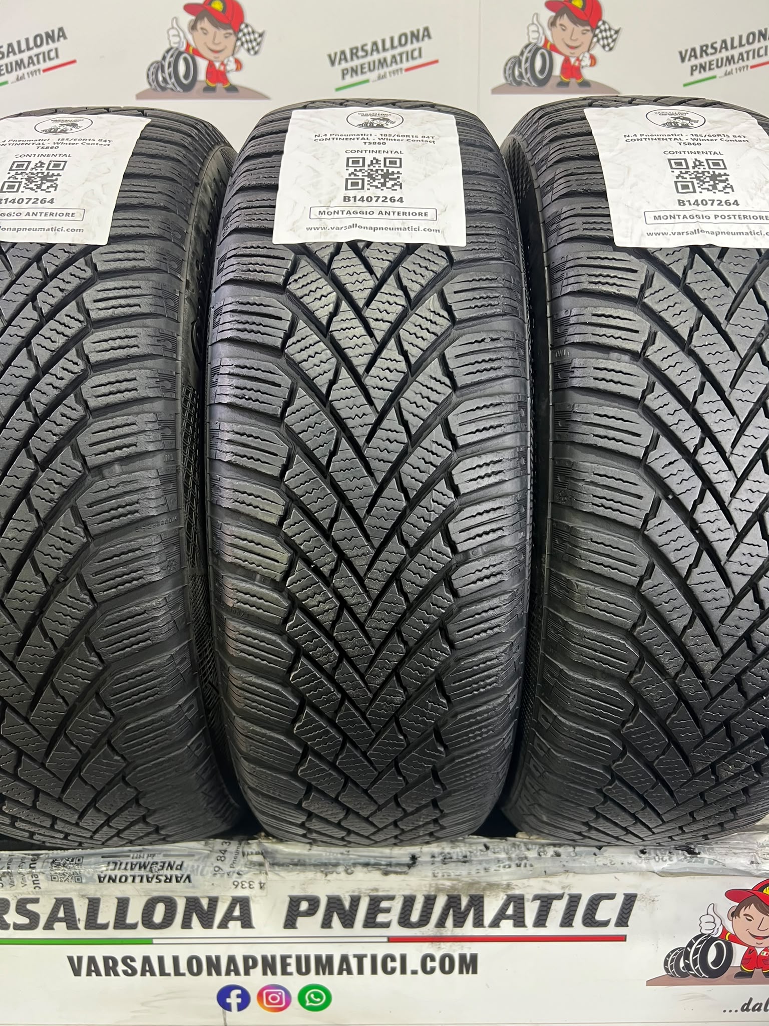 N.4 Pneumatici - 185/60R15 84T CONTINENTAL - Winter Contact TS860 - immagine 2