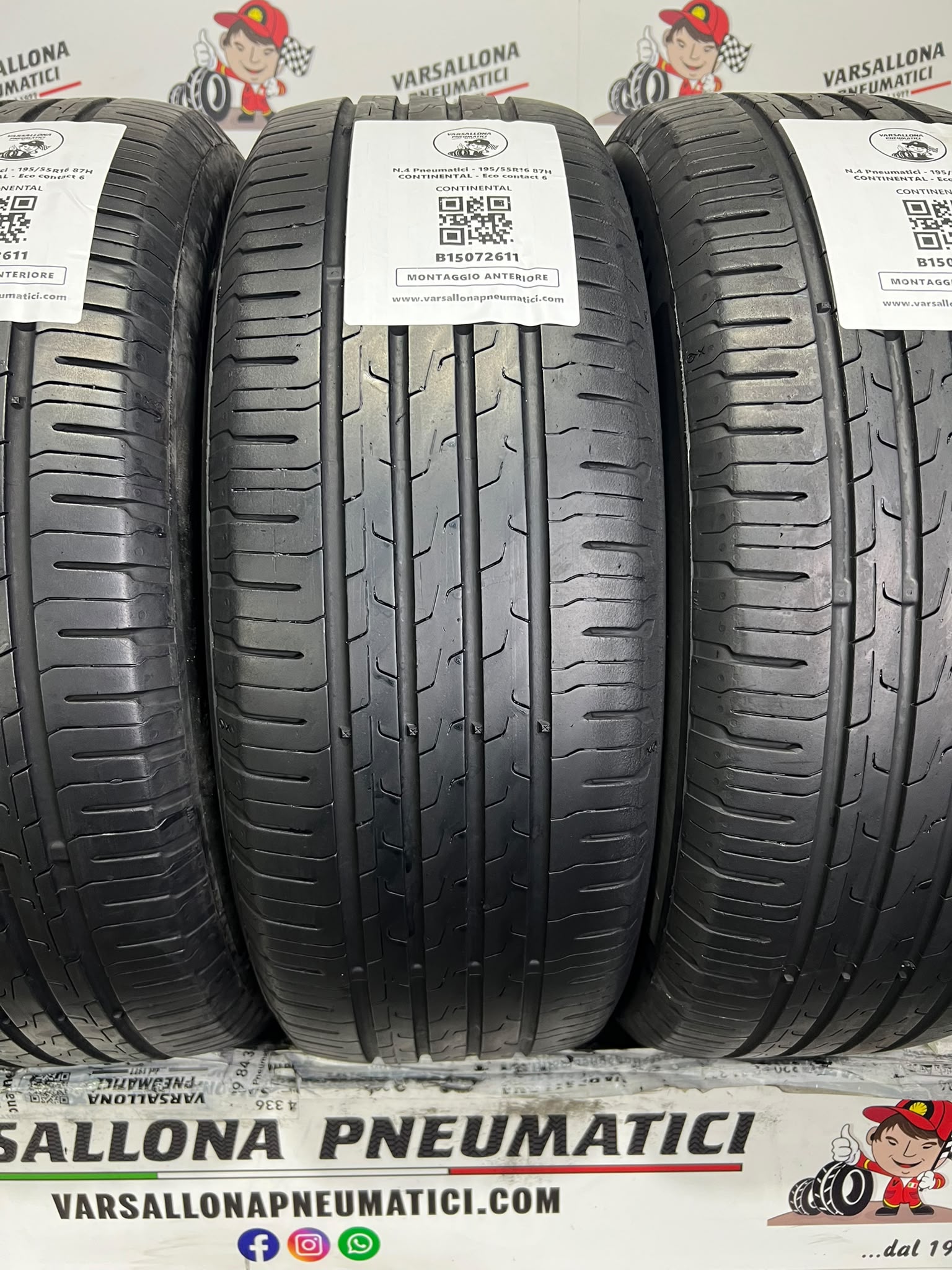 N.4 Pneumatici - 195/55R16 87H CONTINENTAL - Eco Contact 6 - immagine 2